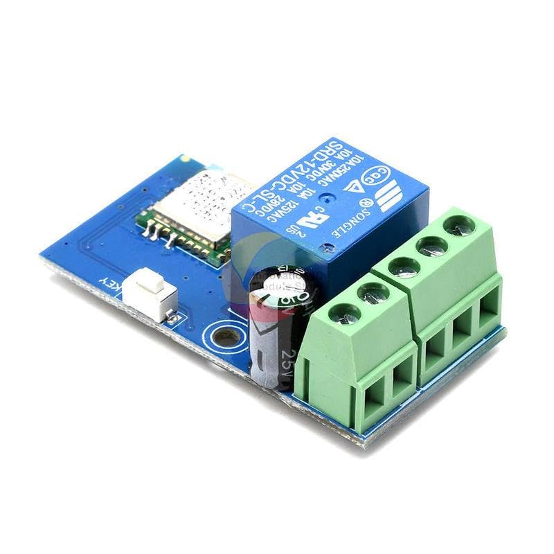 1 Channel DC 12V WiFi Smart Relay Timer Switch Module - Remote Control for Alexa, Echo & Google Home - Perfect for Smart Home Automation, Lighting Control & Appliance Scheduling