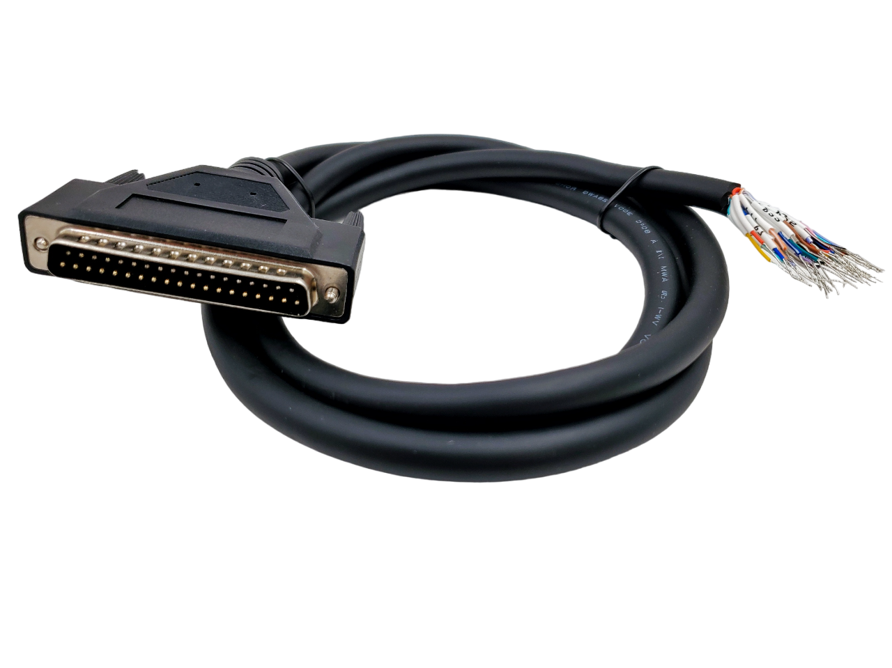 37-Pin RS232 Serial Cable Male to Male - 5ft, 10ft, 25ft Length Options for Industrial Equipment & Computer Connectivity