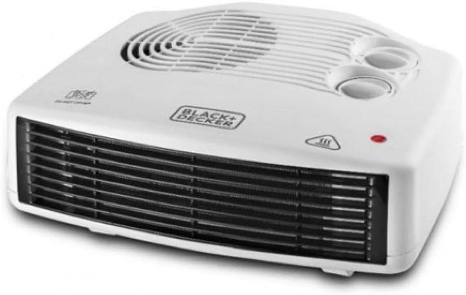 Black & Decker 2400W Horizontal Fan Heater - White (Hx230 B5) | Fast Heating Space Heater for Home, Office & Garage | Energy Efficient Electric Heater with Safety Features