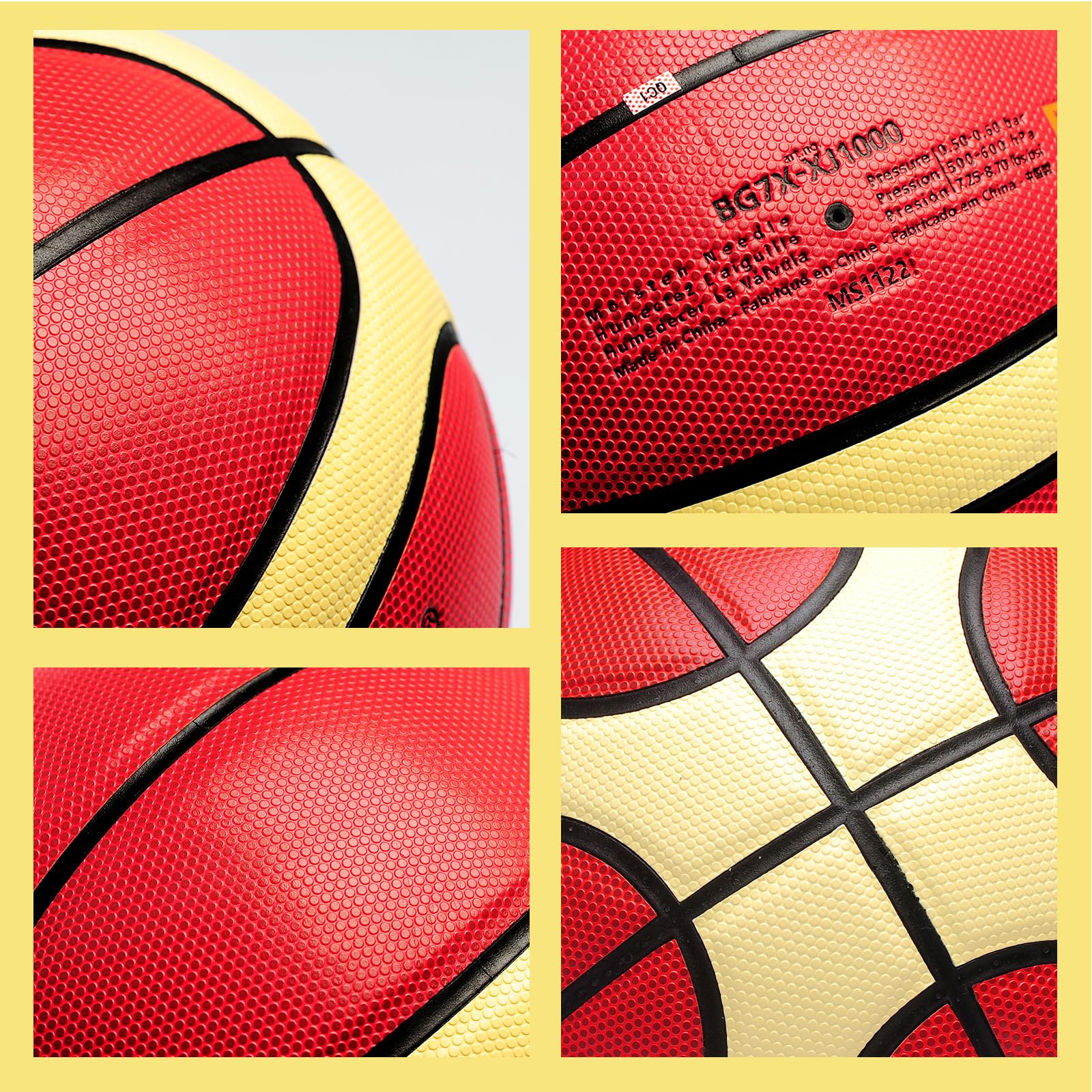 M.A.K XJ1000 Basketball Size 5-7 - Durable Indoor/Outdoor Training Ball for Courts & Backyard