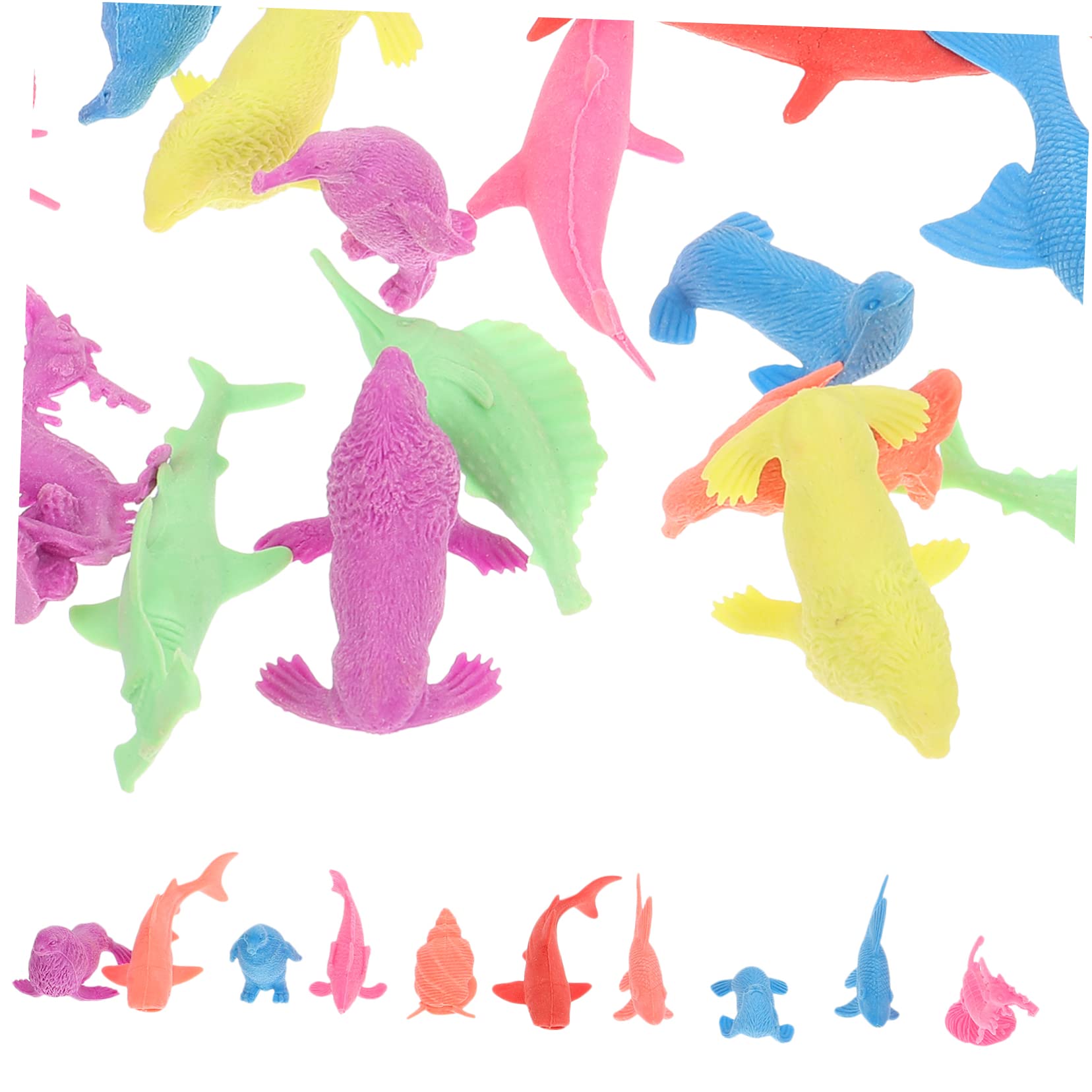 BRIGHTFUFU 12 Pack Water Growing Animal Bath Toys - Expandable & Educational Aquatic Creatures for Kids - Fun Bathtub, Pool & Sensory Playtime