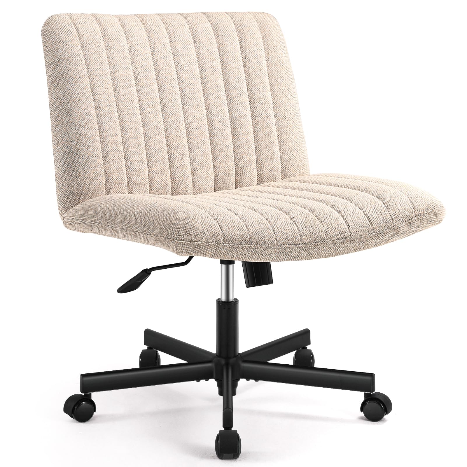 LEAGOO Modern Home Office Desk Chair - Ergonomic Computer Chair with Fabric Upholstery for Work, Study, Gaming - Comfortable Vanity Chair for Bedroom & Workspace (Multiple Color Options)