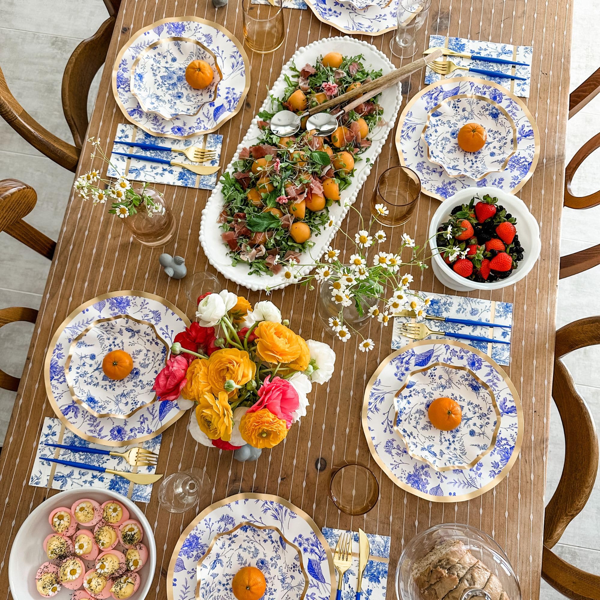 Sophistiplate 64-Piece Elegant Tableware Set - Premium Heavyweight Decorative Paper Plates for Party Decorations - Includes Dinner Plates, Salad Plates & Napkins - Perfect for Weddings, Birthdays, Baby Showers & Holiday Celebrations