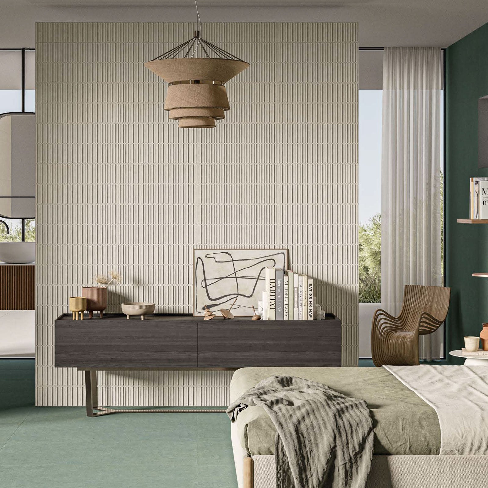 3D Curve Kit Kat Miley Fluted Tiles - Homey Stripes Design for Kitchen Backsplash & Bathroom Wall Decor