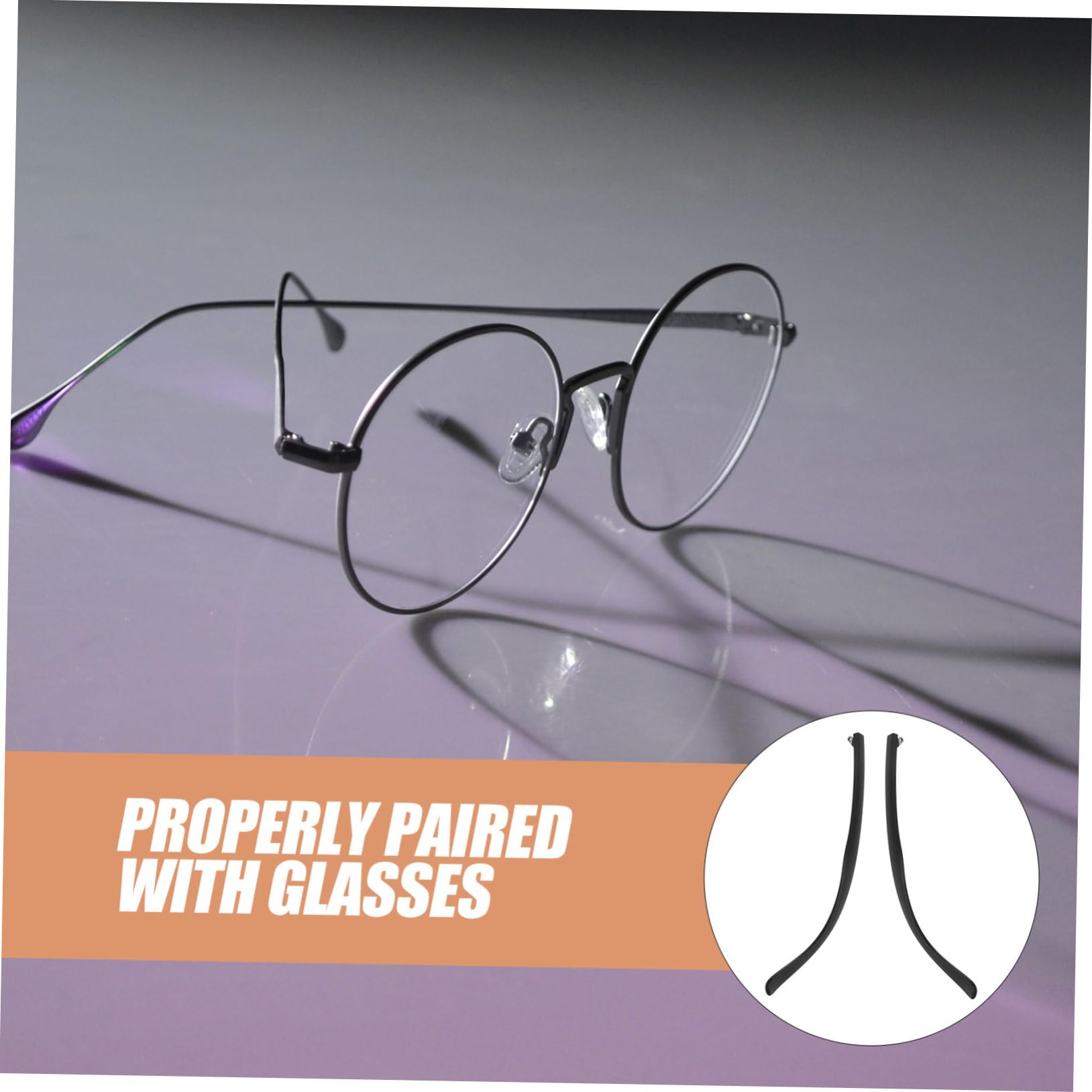 1 Pair of Glasses Temple Replacement - TR90 Material Glasses Arm Repair Kit for Eyewear Accessories | Perfect for Broken Glasses Repair and DIY Frame Maintenance