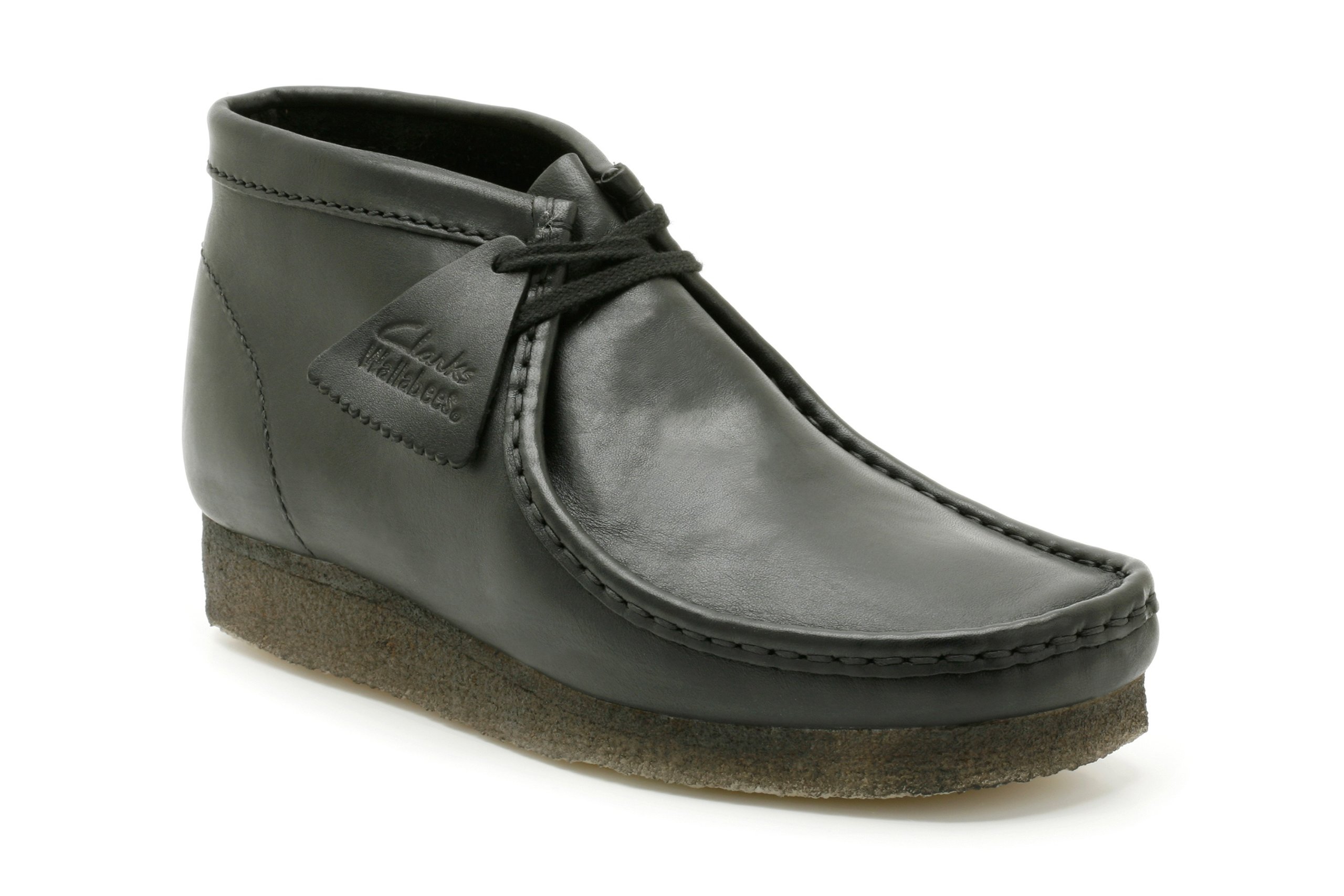Clarks Wallabee Boot 00111593 Black Smooth Leather - Comfortable Men's Casual Shoes for Everyday Wear & Outdoor Activities