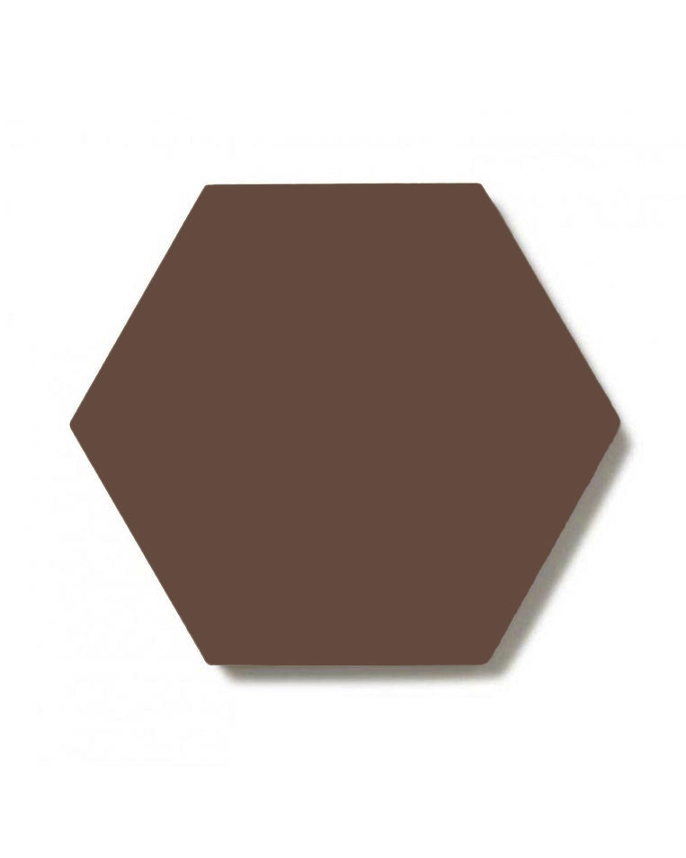 Hexagon 15x15 cm Chocolate Brown Granite Tile - Klinker by Winckelmans for Kitchen Backsplash & Bathroom Flooring