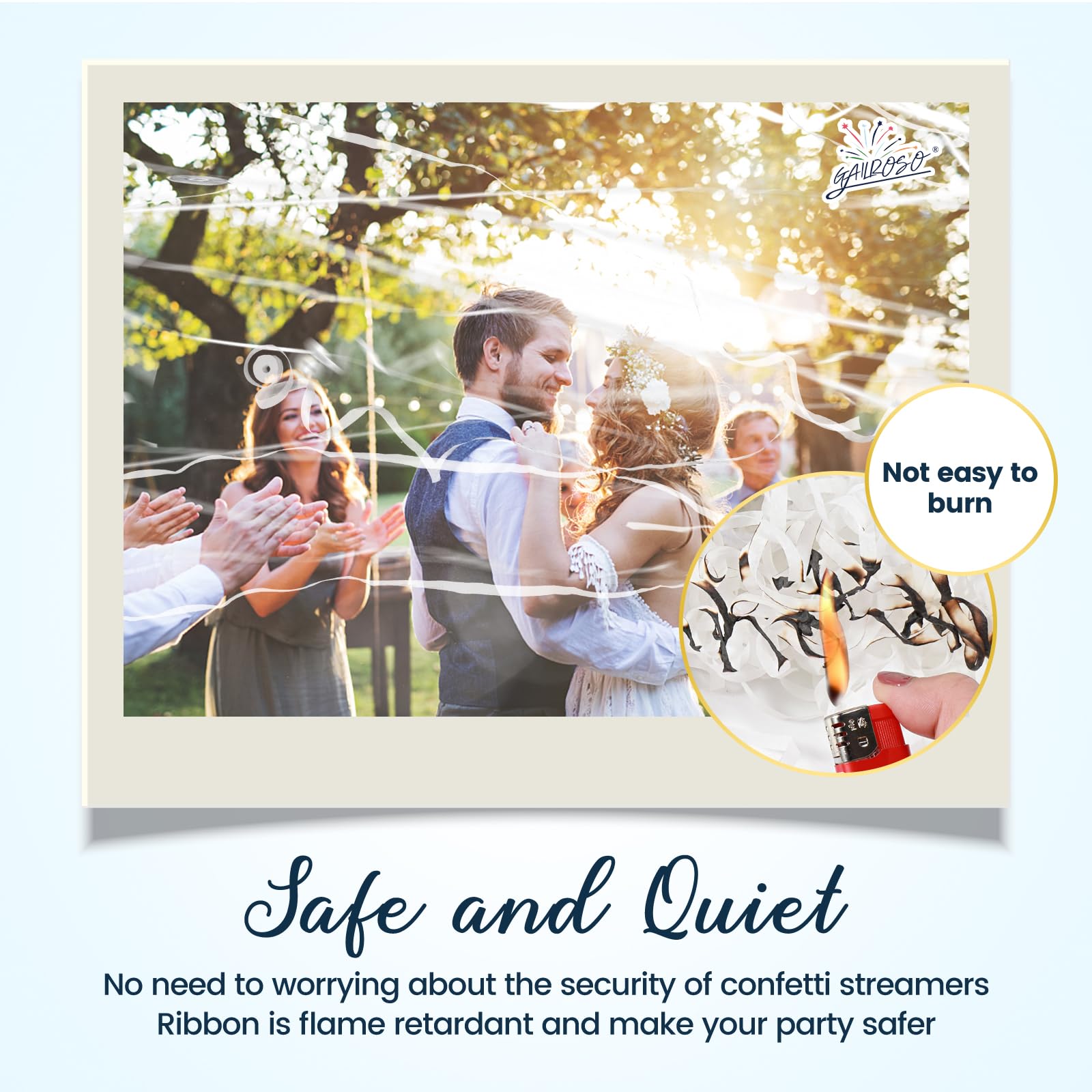 12 Pack No Mess Streamers - Romantic White Confetti Poppers for Wedding Send Off, Birthday Party, Graduation & Celebrations | Hand Throw Confetti for Party Favors & Shows | Perfect for Weddings, Birthdays, Baby Showers & Special Events (White, 12 Pack)