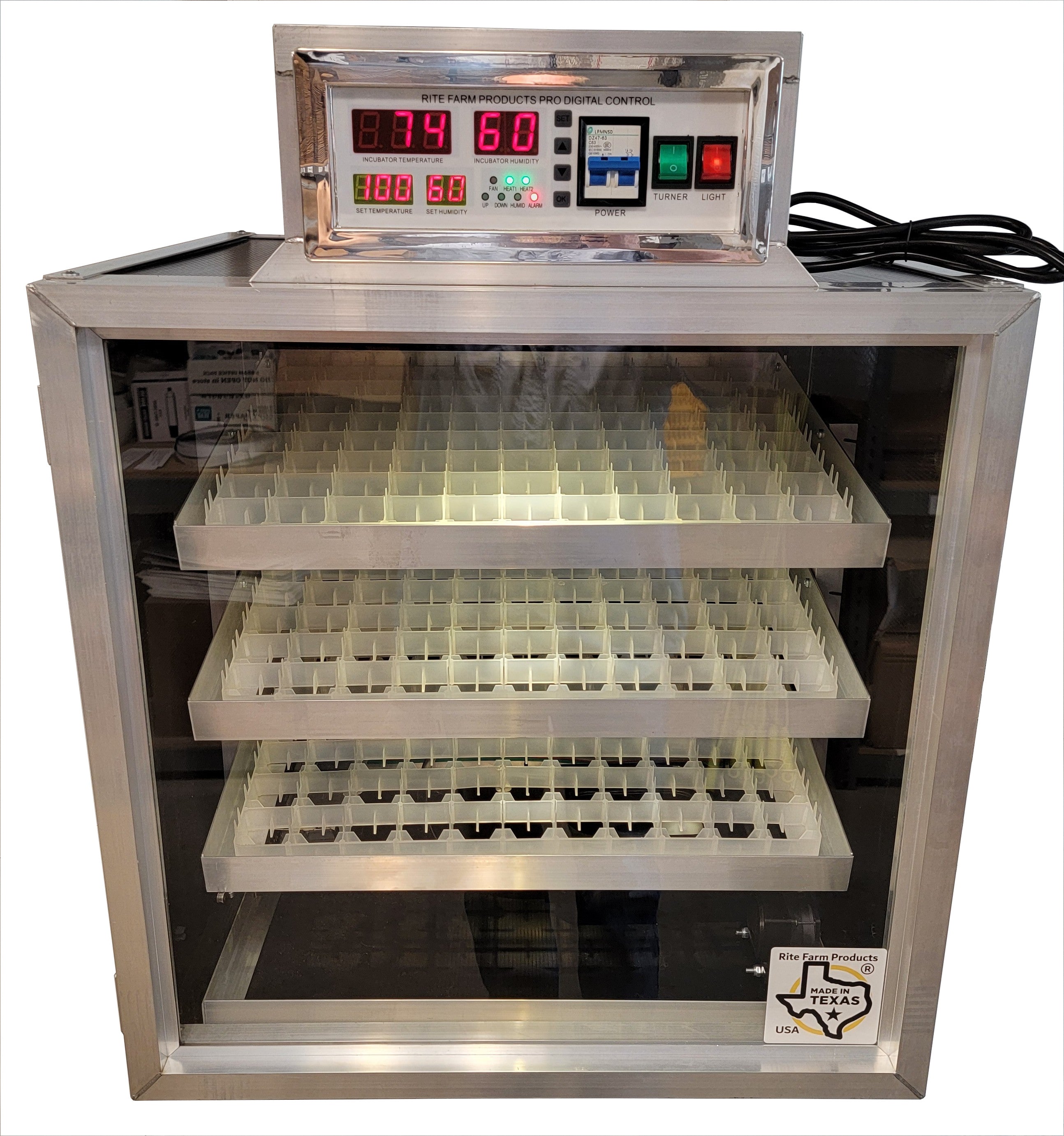 Rite Farm Products PRO264 Professional Cabinet Egg Incubator & Hatcher - Made in USA - Ideal for Poultry Farmers, Hobbyists & Backyard Chicken Breeders