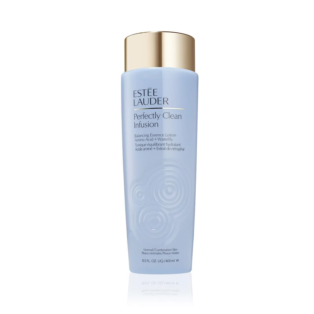 Estée Lauder Perfectly Clean Infusion Balancing Skin Essence Face Lotion Toner with Amino Acid & Waterlily - 13.5 Fl Oz | Hydrating Facial Toner for Dry & Combination Skin | Daily Skincare Routine & Pre-Makeup Prep