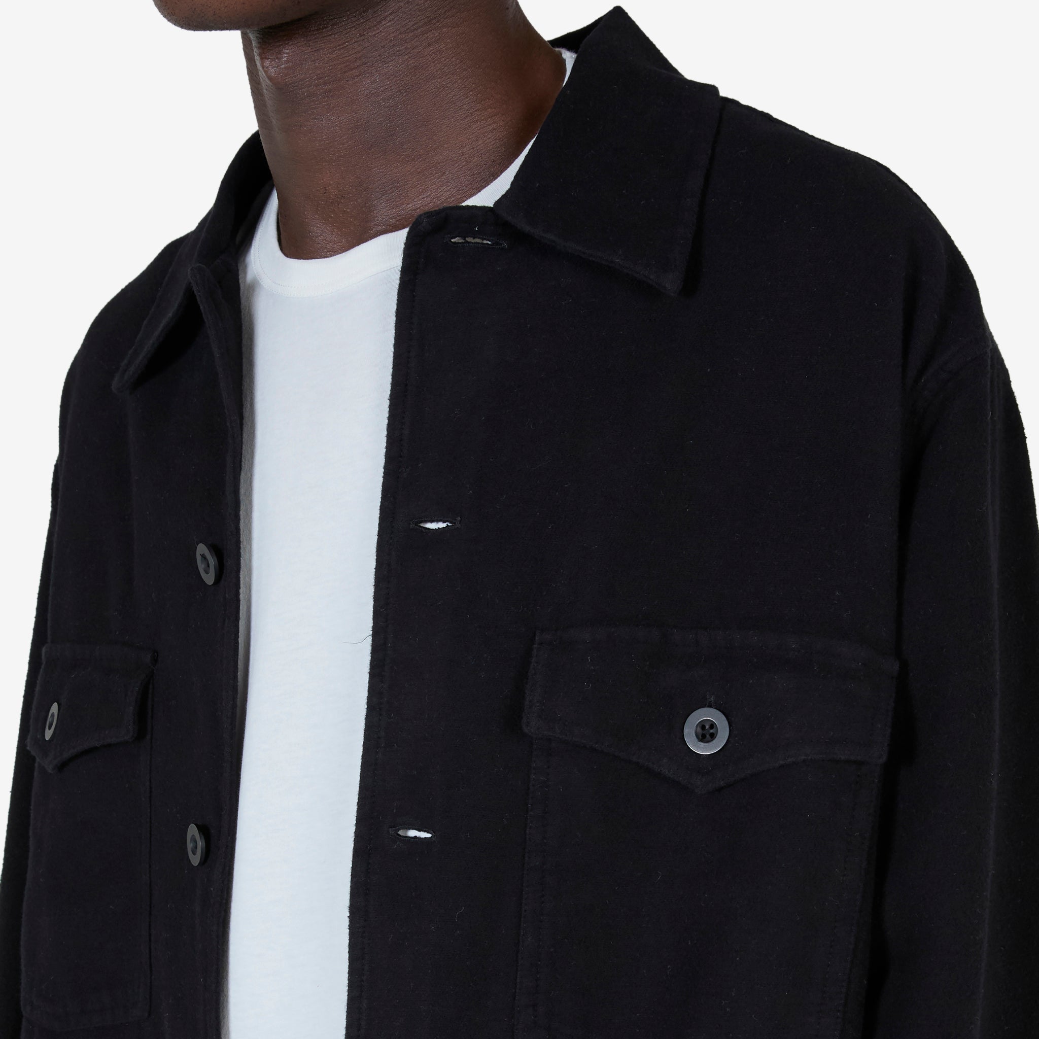 Men's Black Brushed Cotton Coach Jacket - Lightweight Casual Evening Outerwear for Streetwear & Fall Layering