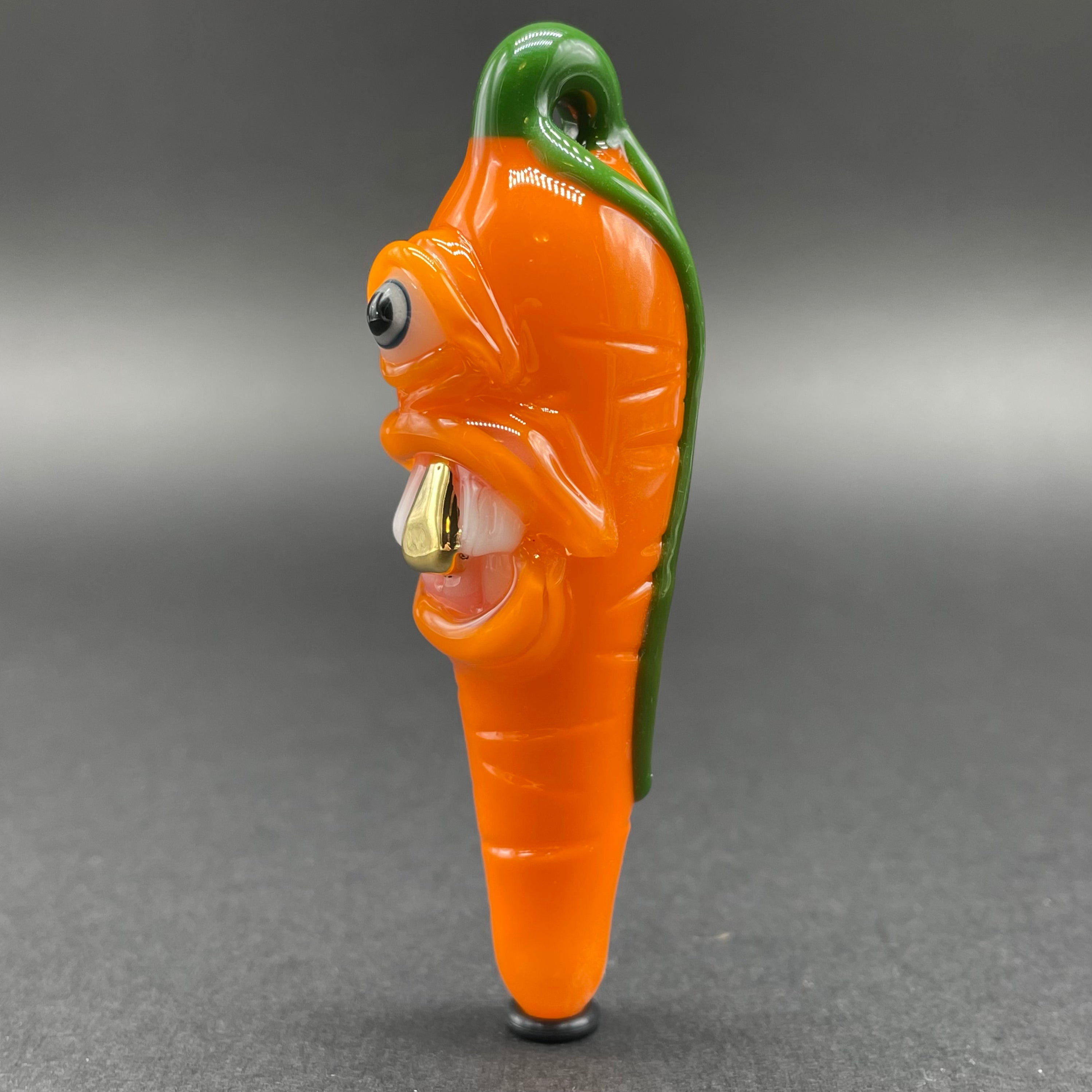 Glow in The Dark UV Reactive Carrot Pendant Necklace - Fun Party Accessory for Raves, Festivals & Nightlife