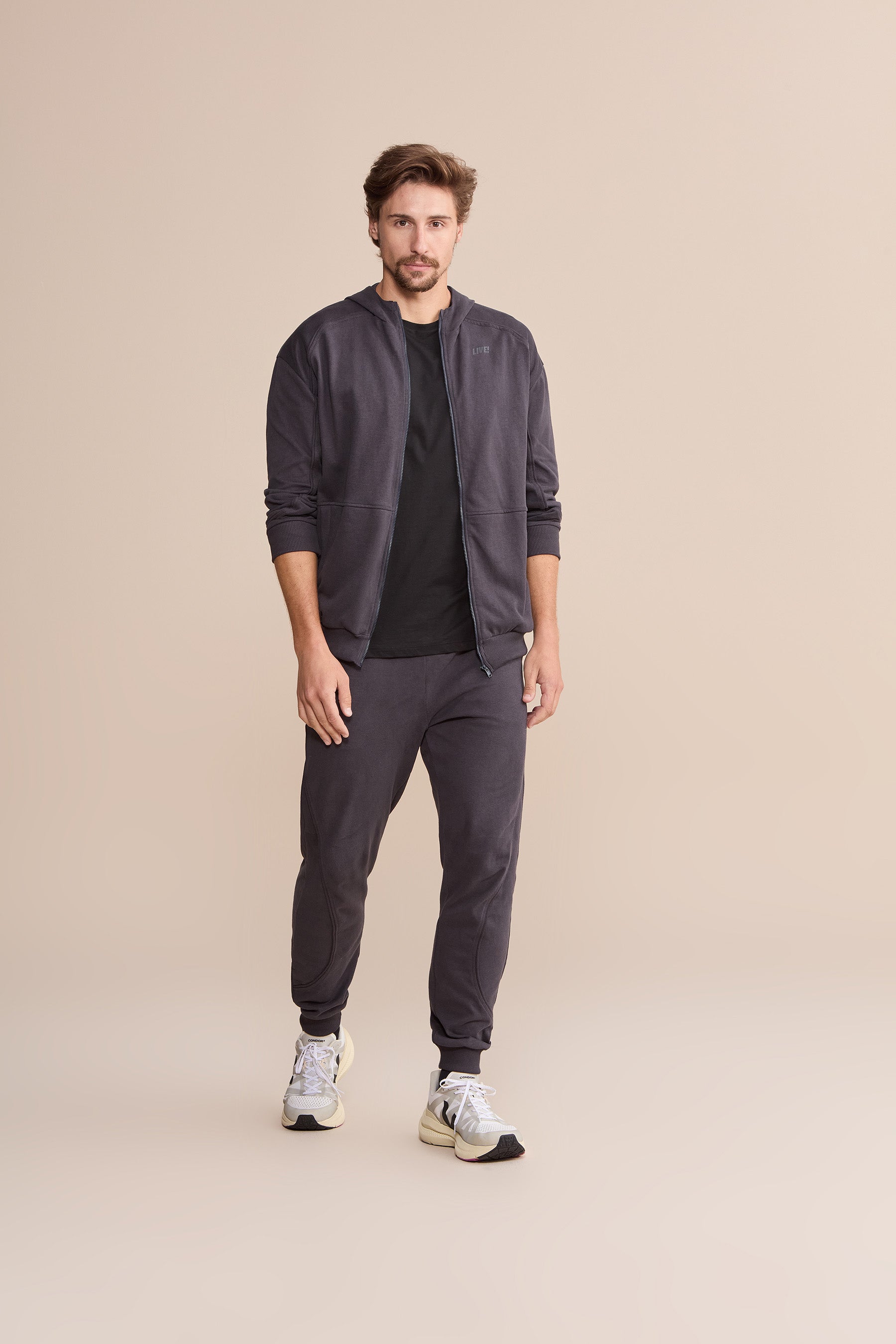 Men's Rino Stone Knit Pants - Comfortable Stretch Casual Trousers for Lounge, Travel & Everyday Wear