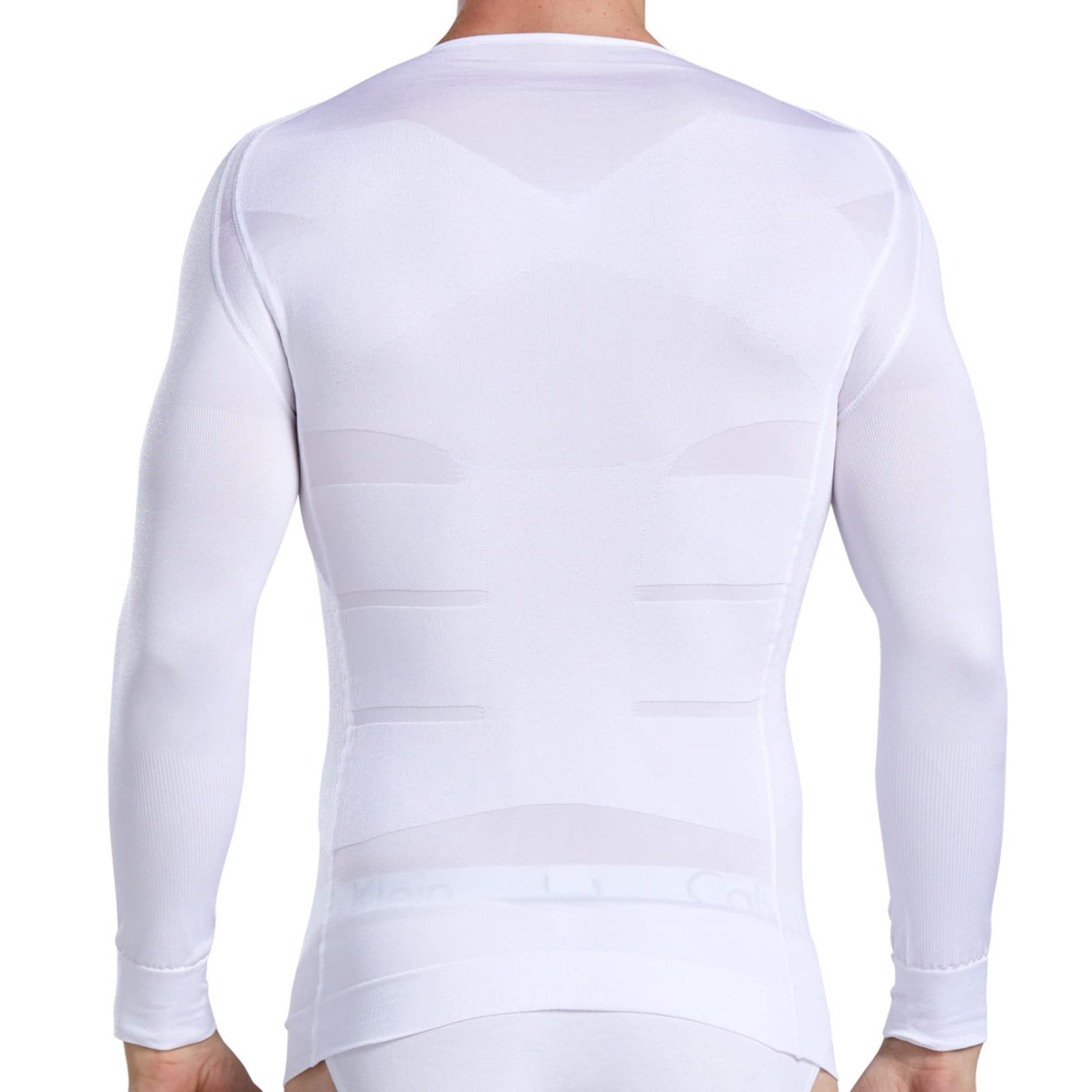 EBRICON Men's Body Shaper Shirt - Long Sleeve Compression Corset Top for Fat Burning, Abdomen & Chest Slimming - Weight Loss Vest for Workout, Gym & Everyday Wear