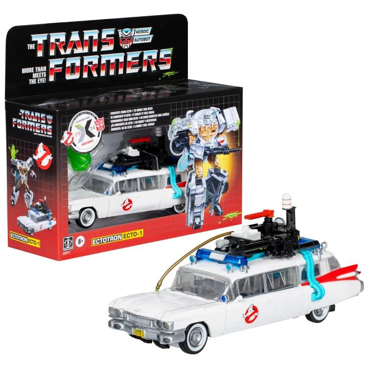 Ghostbusters x Transformers Ectotron Ecto-1 Action Figure - Collectible Toy for Fans, Perfect for Display & Play - Great Gift for Movie Lovers & Transformers Collectors