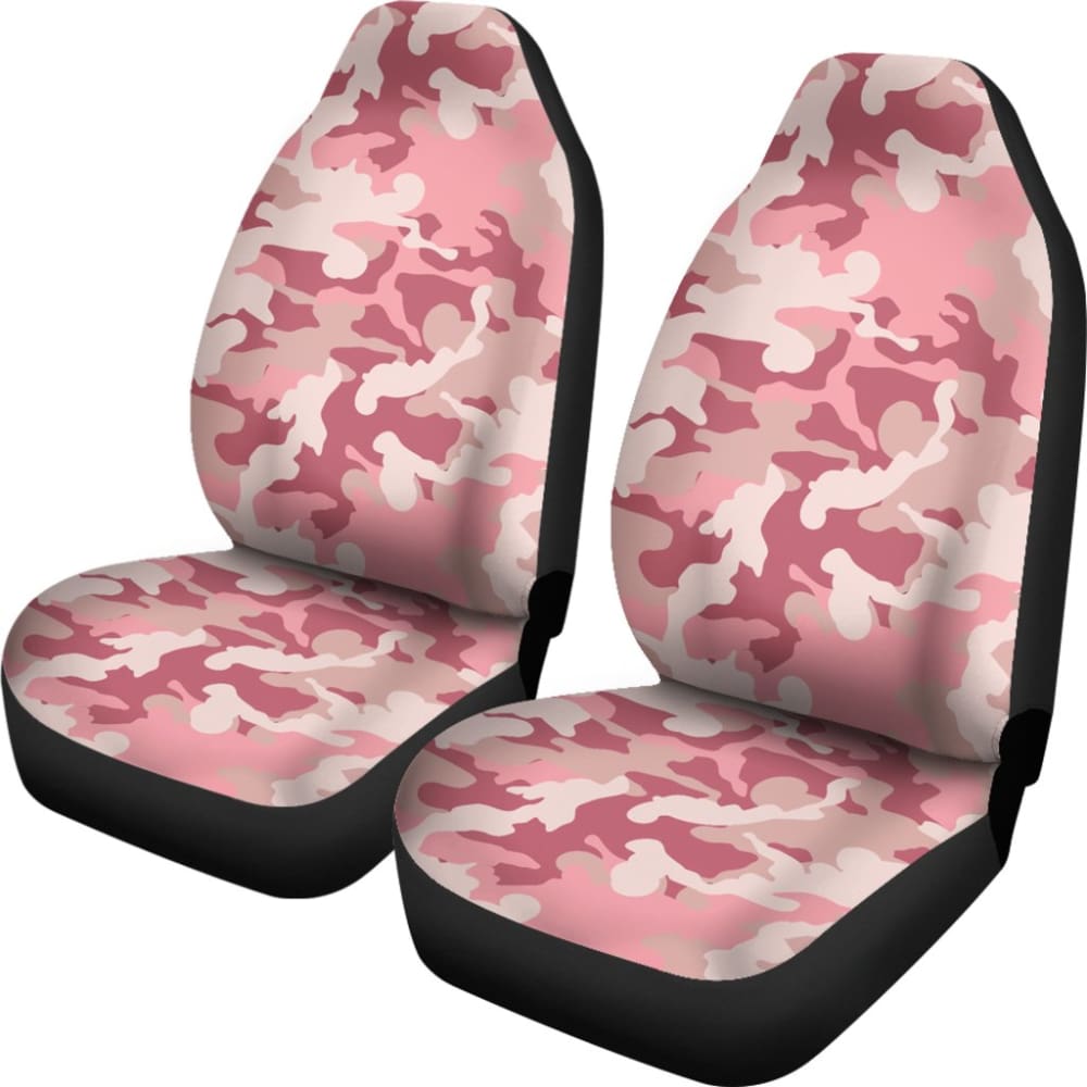 Blush Pink & Rose Camouflage Car Seat Covers Set - Universal Fit Camo Seat Protectors for Cars, Trucks & SUVs - Soft & Durable - Perfect for Daily Commute, Road Trips & Outdoor Adventures