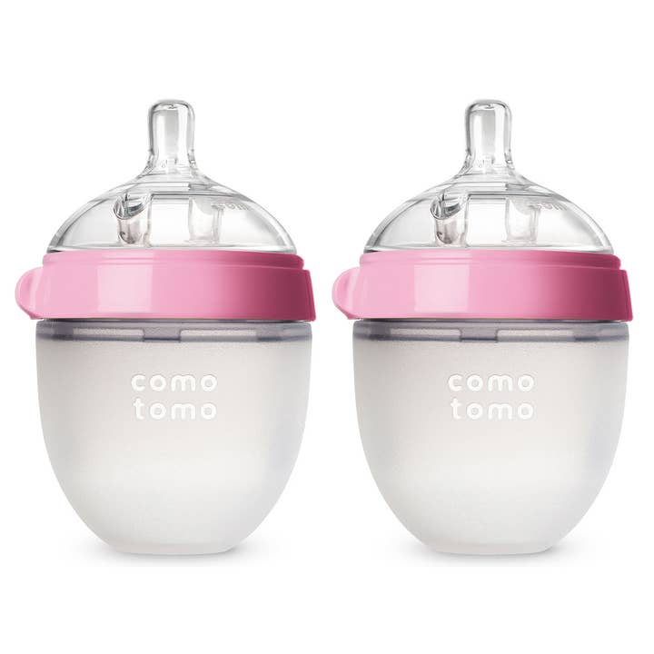 Comotomo Baby Bottle 5 oz - Soft Silicone Infant Bottle with Natural Feel, Anti-Colic, Wide Neck for Easy Cleaning - Perfect for Newborns, Breastfeeding & Formula Feeding at Home or On-the-Go