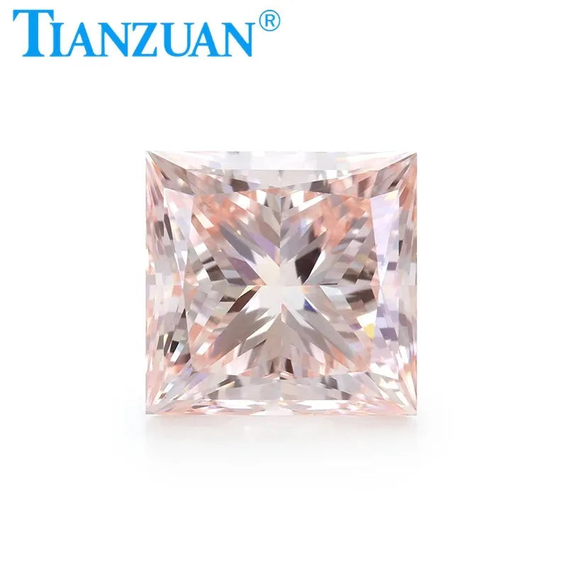 1.49CT VS1 Lab Grown CVD Diamond - Square Fancy Pink Loose Gemstone with GEMID Certification | Perfect for Engagement Rings, Jewelry Making & Unique Gifts