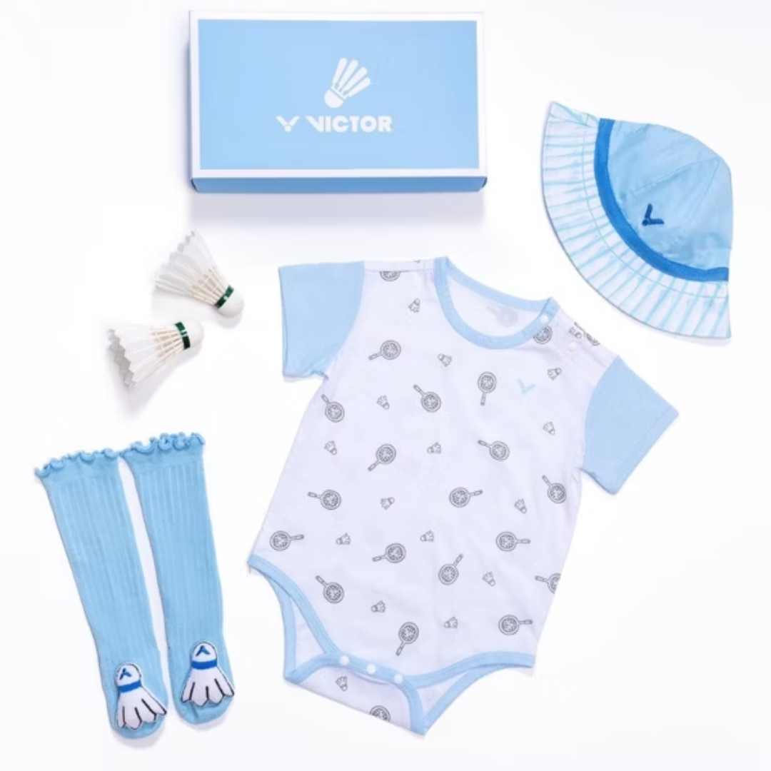 VICTOR Baby Clothes Gift Set - Newborn Outfit Box with Hat, Mittens & Booties - Perfect Baby Shower Gift & First Outfit for Boys Girls - Ideal for Photography, Christening & Special Occasions