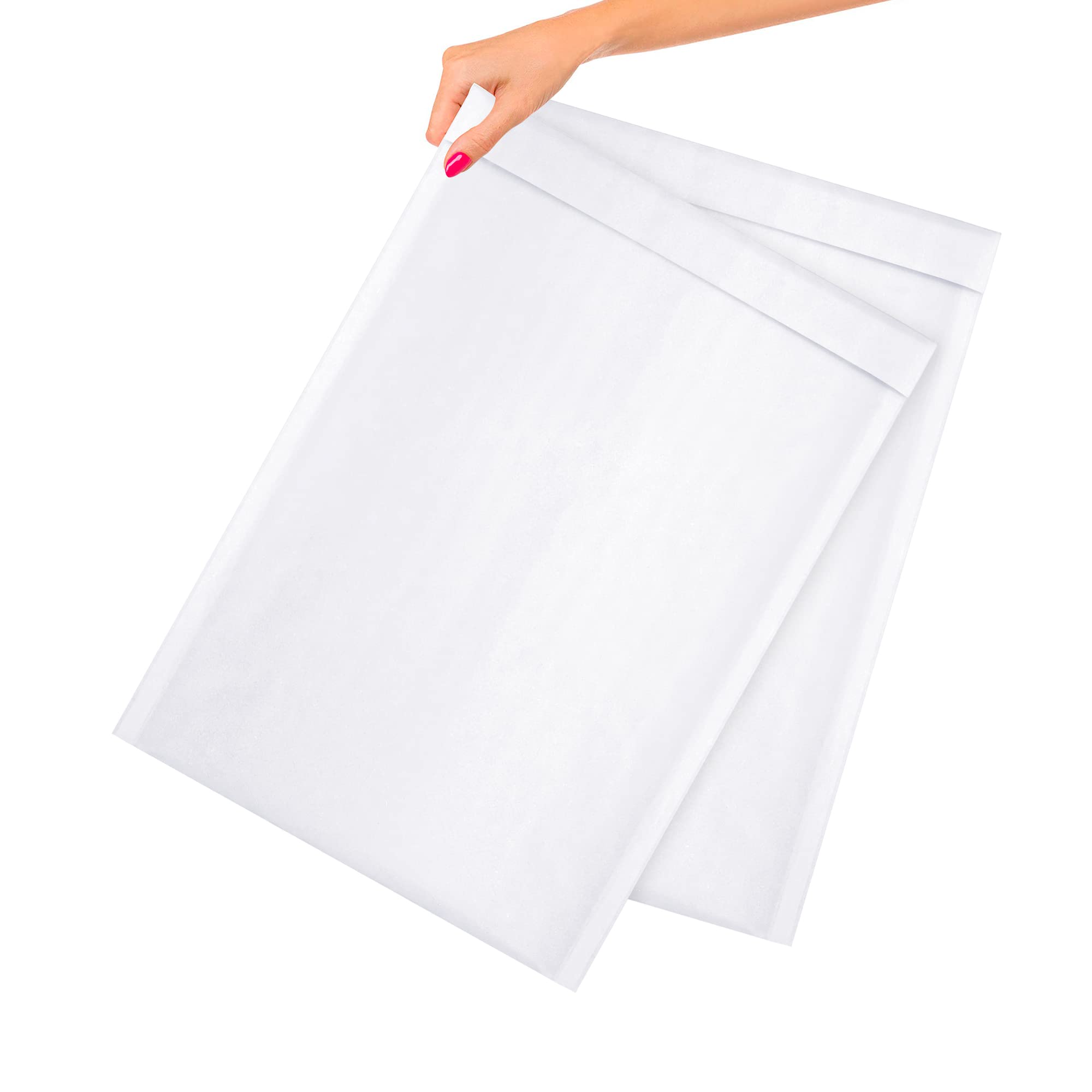 ABC PACK & SUPPLY 12.5 x 18 Inches Kraft Bubble Mailers - Pack of 100 White Self-Seal Padded Envelopes with Bubble Cushioning & Self-Adhesive Tape | Perfect for Shipping Small Items, Ecommerce Packages, Documents & Gifts Safely