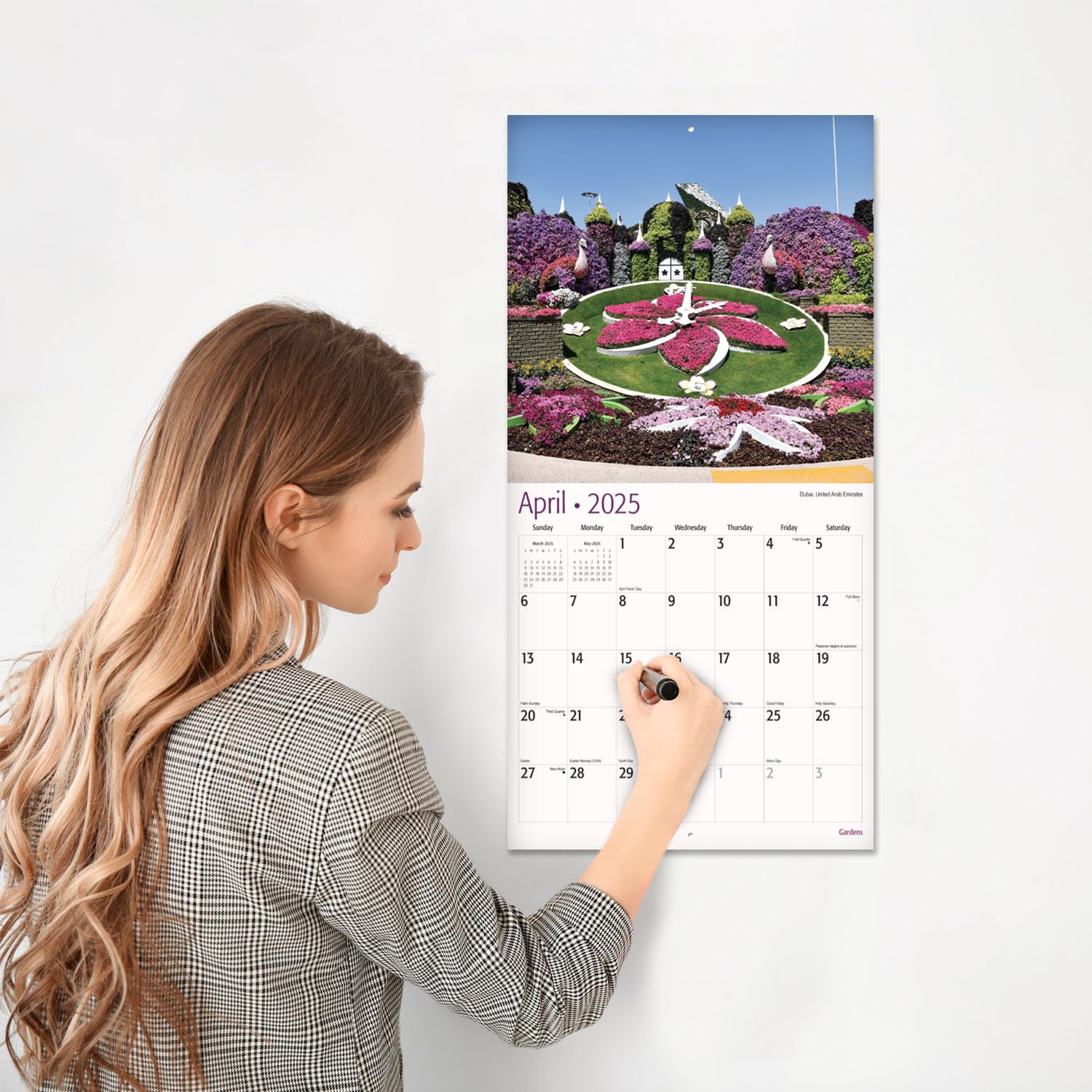 RED EMBER Gardens 2025 Wall Calendar - 12 Month Large Format 12