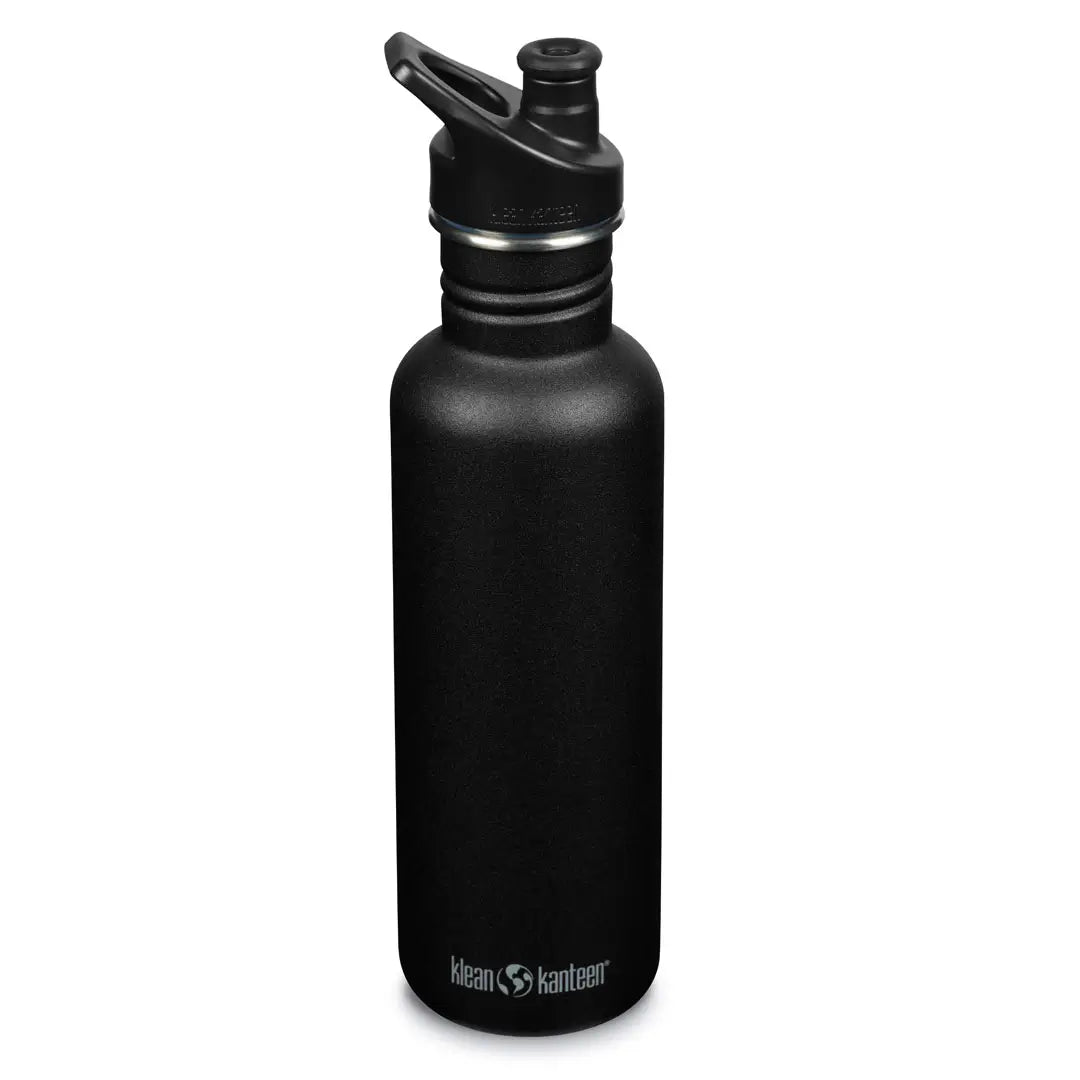 Klean Kanteen Classic Sports Cap 800ml Stainless Steel Water Bottle - Leak Proof & BPA Free for Gym, Hiking, Camping & Outdoor Activities