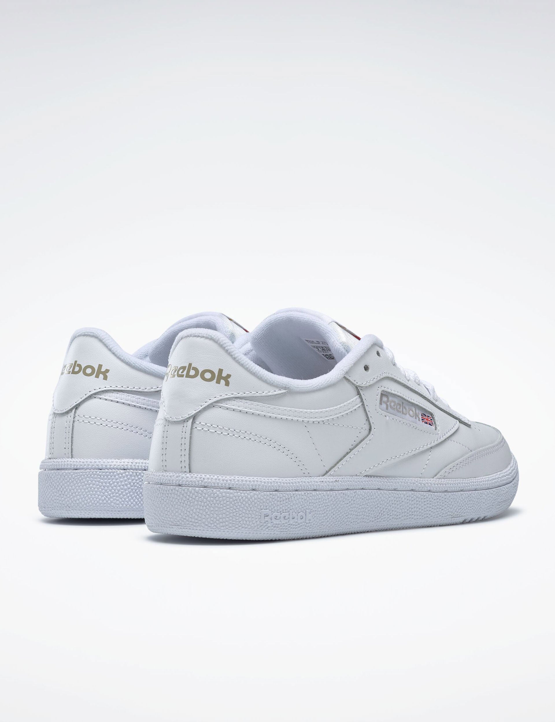 Reebok Club C 85 Vintage Sneakers - White & Light Grey | Classic Casual Shoes for Men & Women | Perfect for Everyday Wear, Gym & Street Style