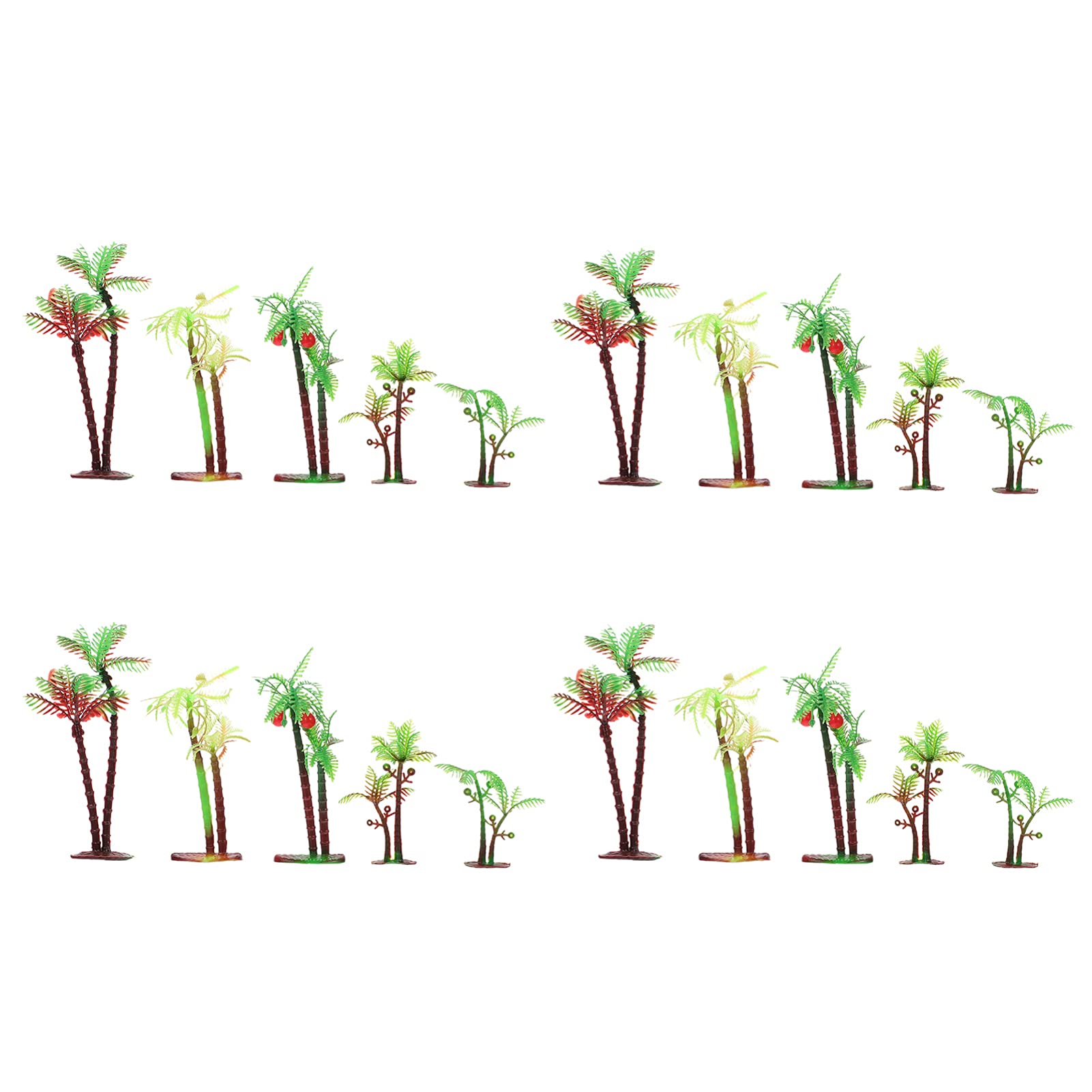 100pcs Artificial Coconut Tree Plants for Aquarium - Fish Tank Decor Underwater Landscape