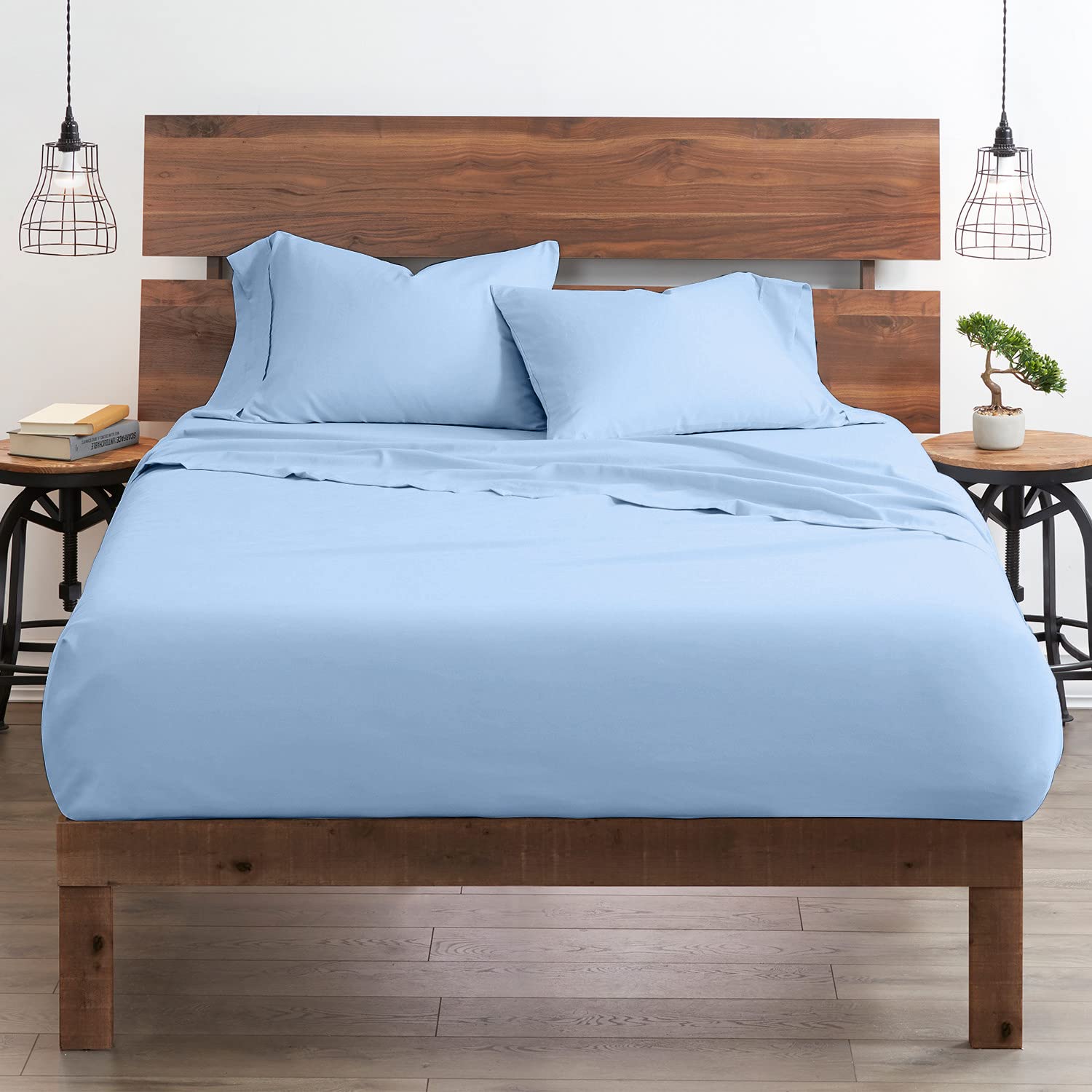 Premium 100% Giza Egyptian Cotton Split King Sheet Set - Ultra Soft & Breathable Luxury Bedding, 16