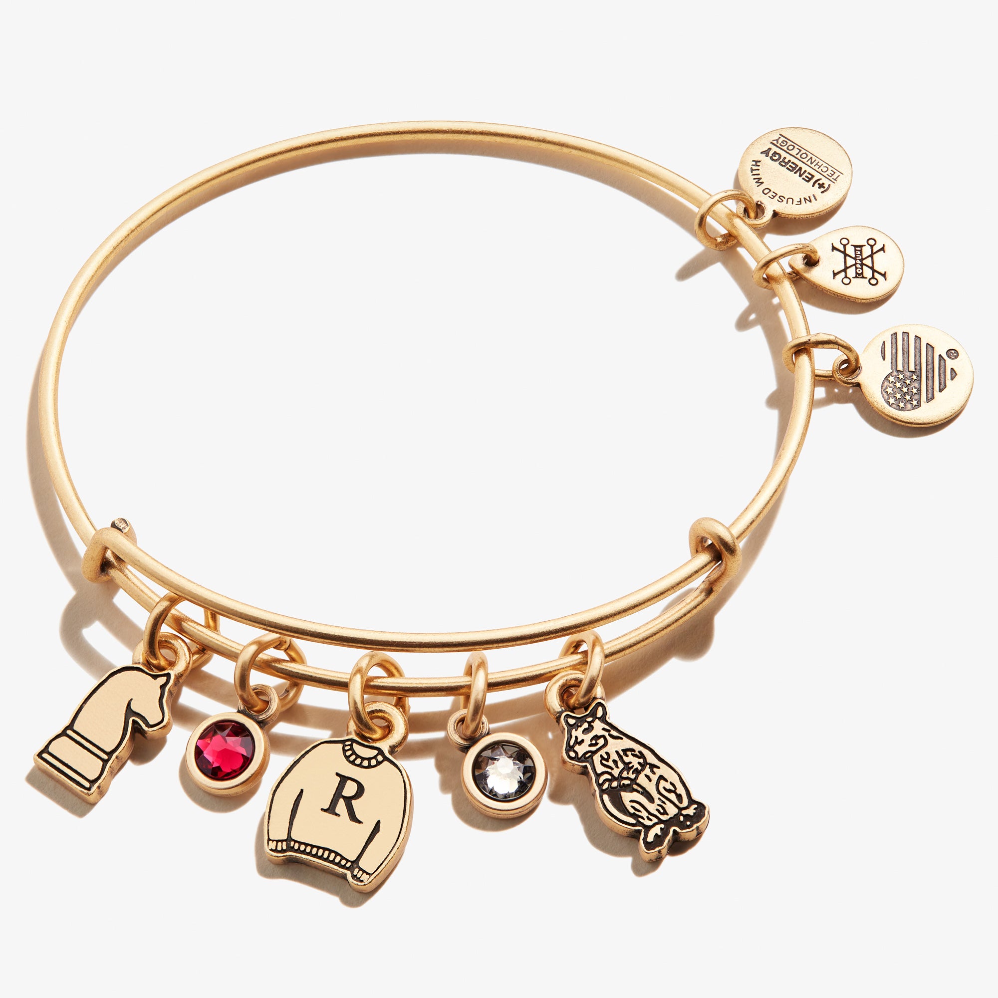 Harry Potter™ Ron Weasley Multi-Charm Bangle Bracelet - Official Wizarding World Jewelry for Fans & Collectors - Perfect for Cosplay, Gifts & Everyday Wear