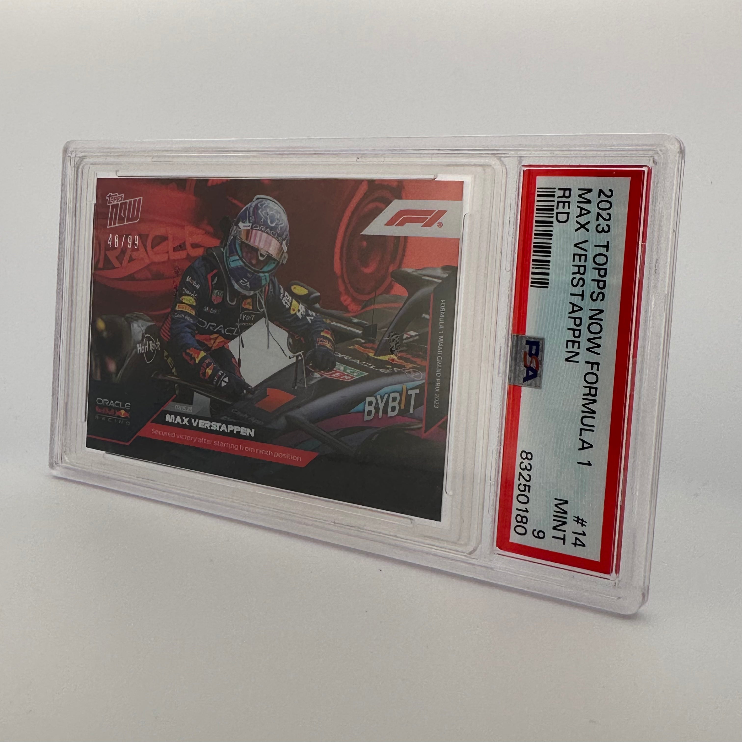 PSA 9 Graded Max Verstappen #14 Red Bull Racing 48/99 - Rare Collectible Trading Card for F1 Fans & Sports Memorabilia Enthusiasts