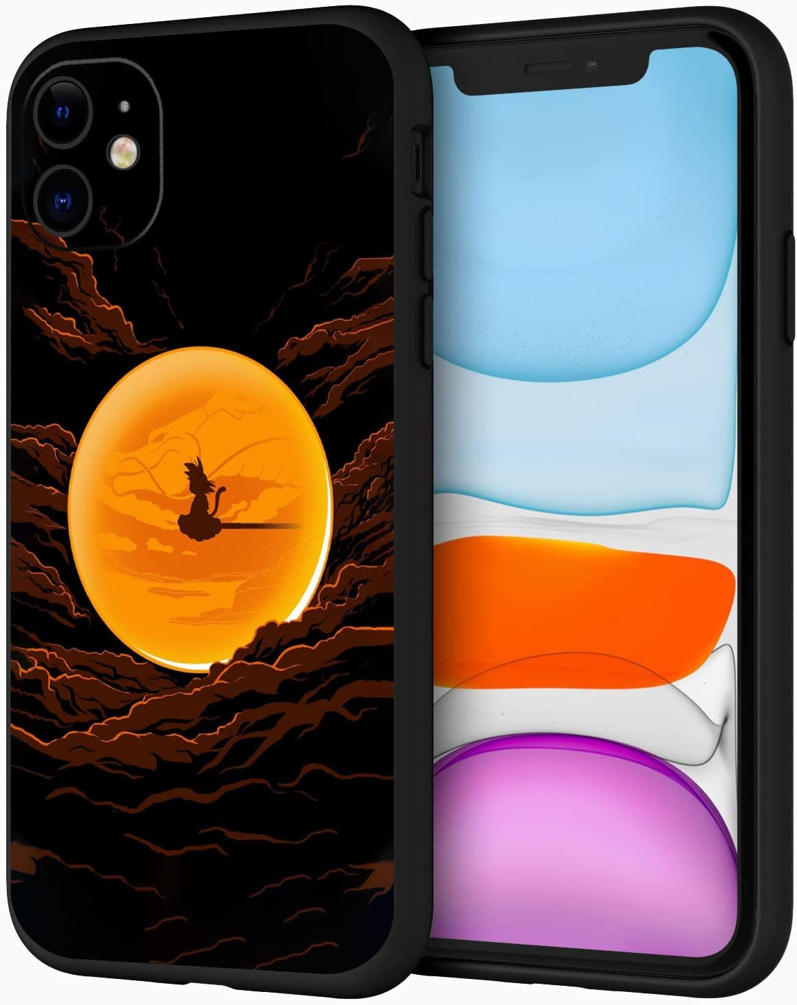DUOQLIAN Shockproof Protective iPhone 12 Case for Men & Boys - Japan Anime Black Design | Durable Phone Cover for iPhone 12 | Perfect for Daily Use, Travel & Outdoor Activities