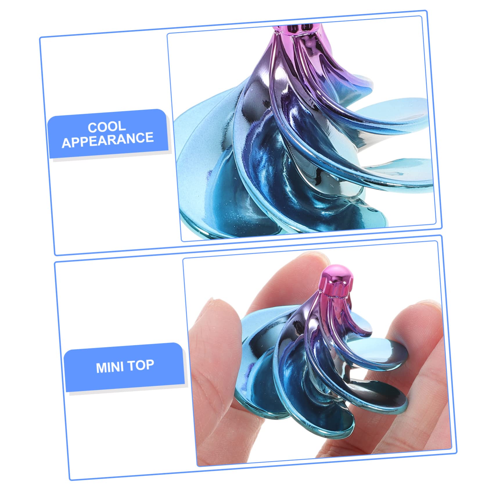 KONTONTY Wind Gyroscope Toy - Anti-Stress Fidget Spinner for Kids & Teens - Fun Office Desk Toy & Cool Plastic Gadget for Stress Relief, Focus & Playtime