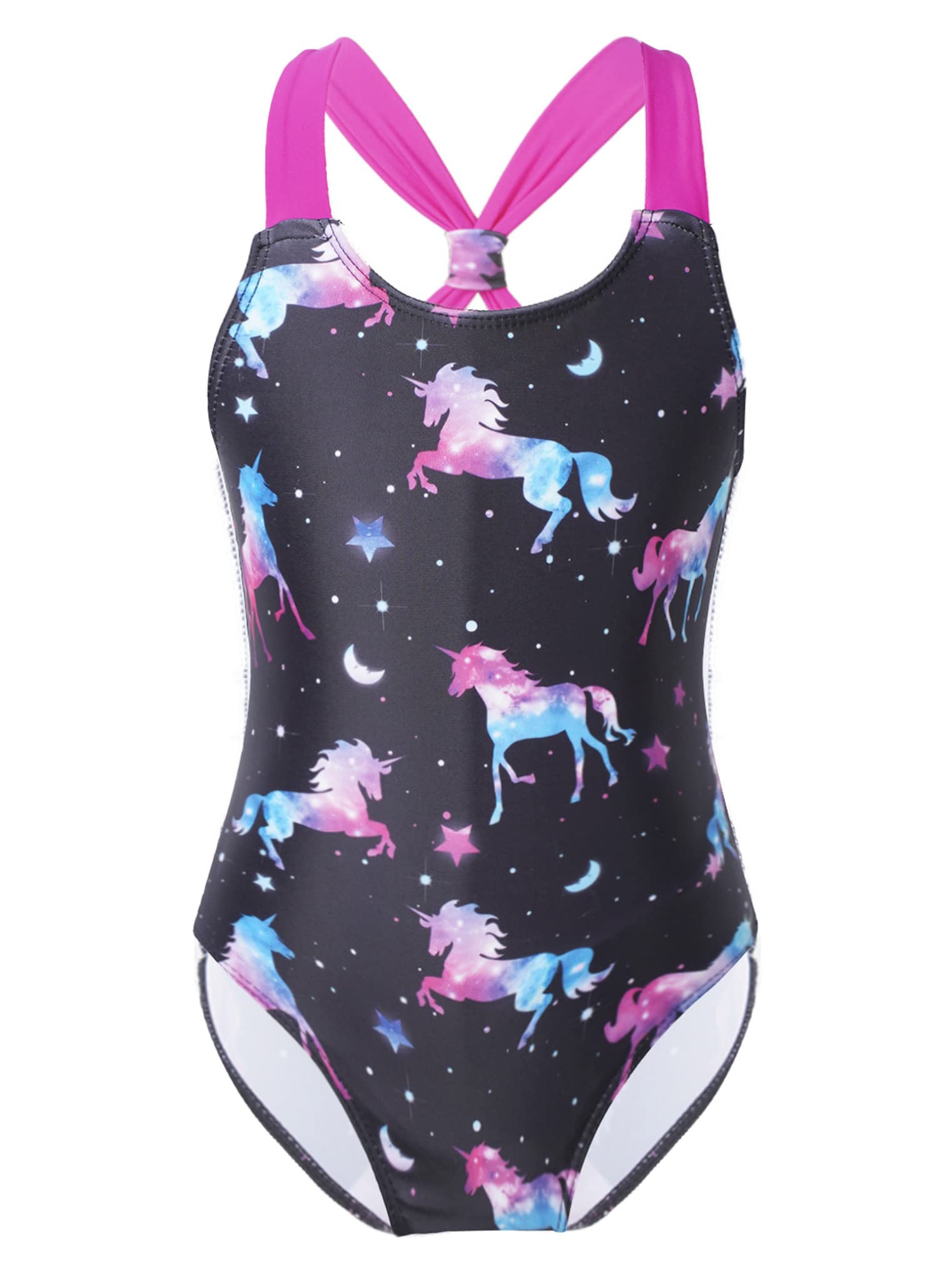 Freebily Girls' Cute Printed One Piece Swimsuits - Cartoon Bathing Suit for Kids - Perfect for Beach, Pool & Summer Water Play