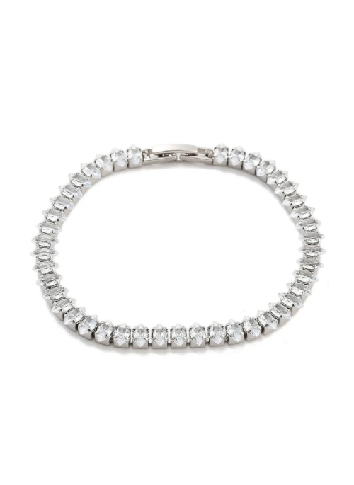 Elegant Marquise CZ Tennis Bracelet in Sterling Silver - 5mm Width | Perfect for Weddings, Parties & Special Occasions