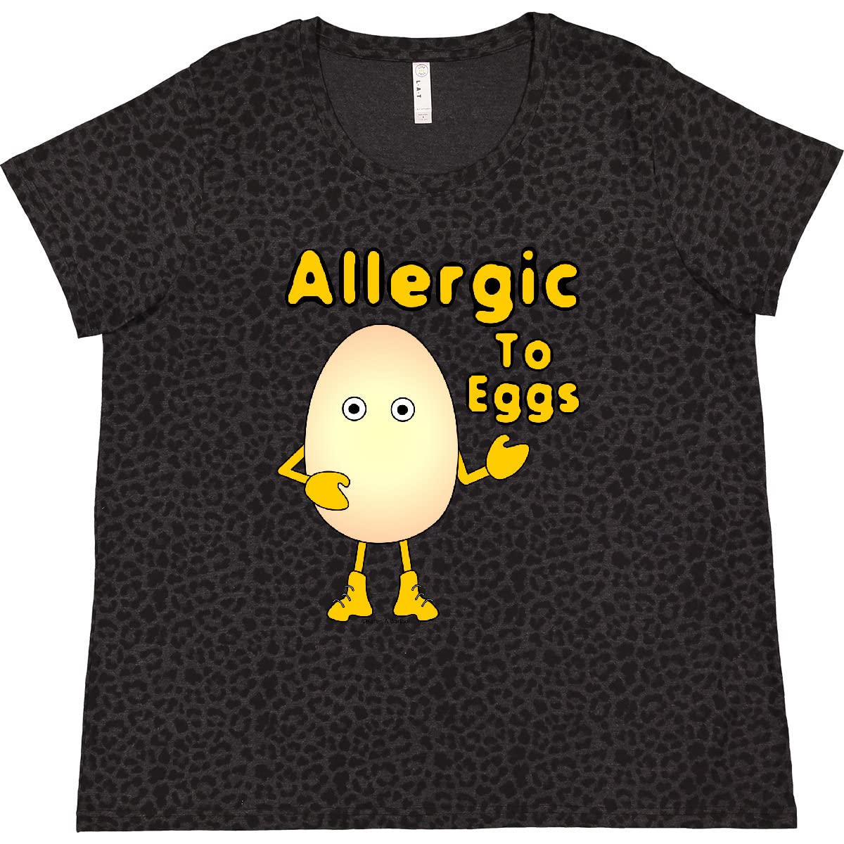 Allergic to Eggs Plus Size Women's T-Shirt - Fun Food Allergy Tee