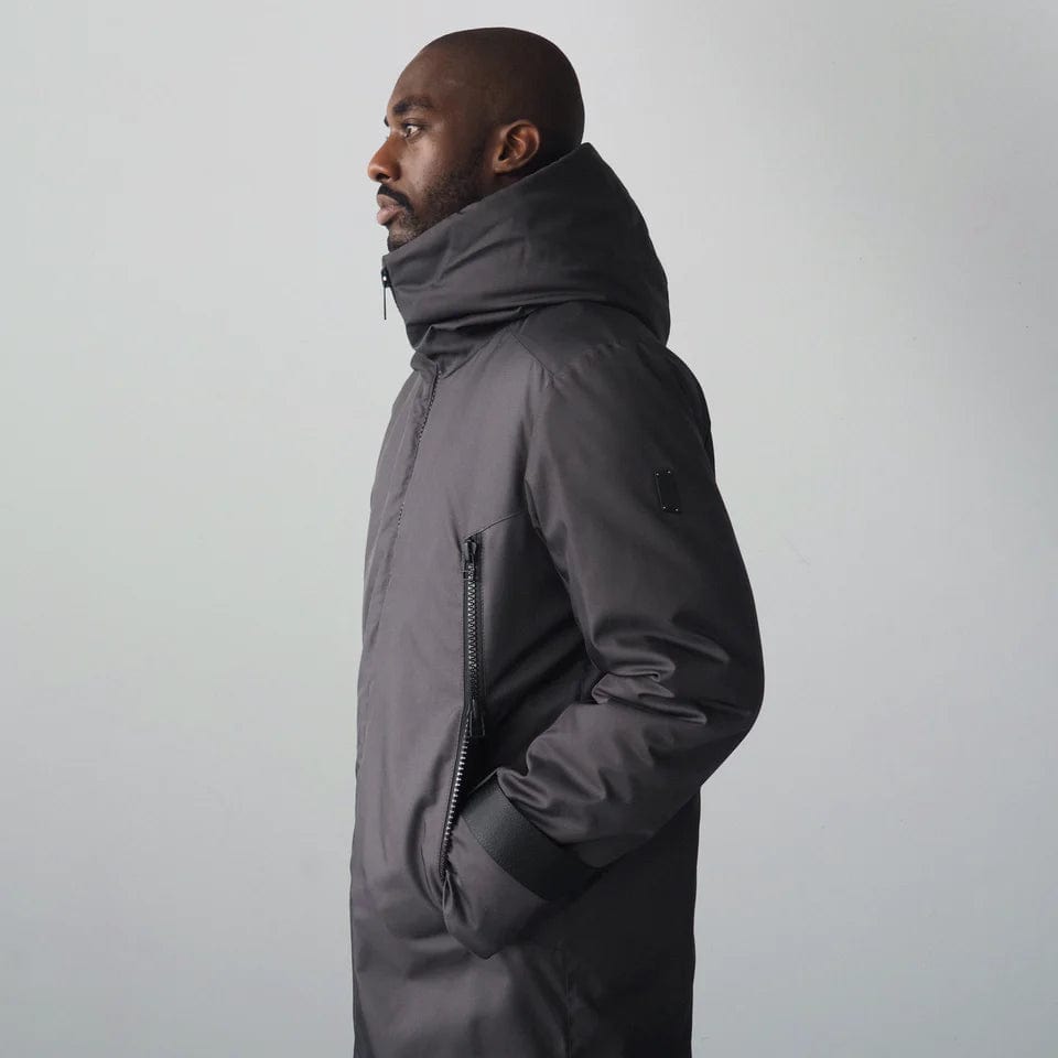 Idris Men's Vegan Parka Jacket - Waterproof Winter Coat with Hood, Lightweight Warm Puffer Jacket for Men (Multiple Colors) - Perfect for Snowboarding, Hiking & Cold Weather Outdoor Activities