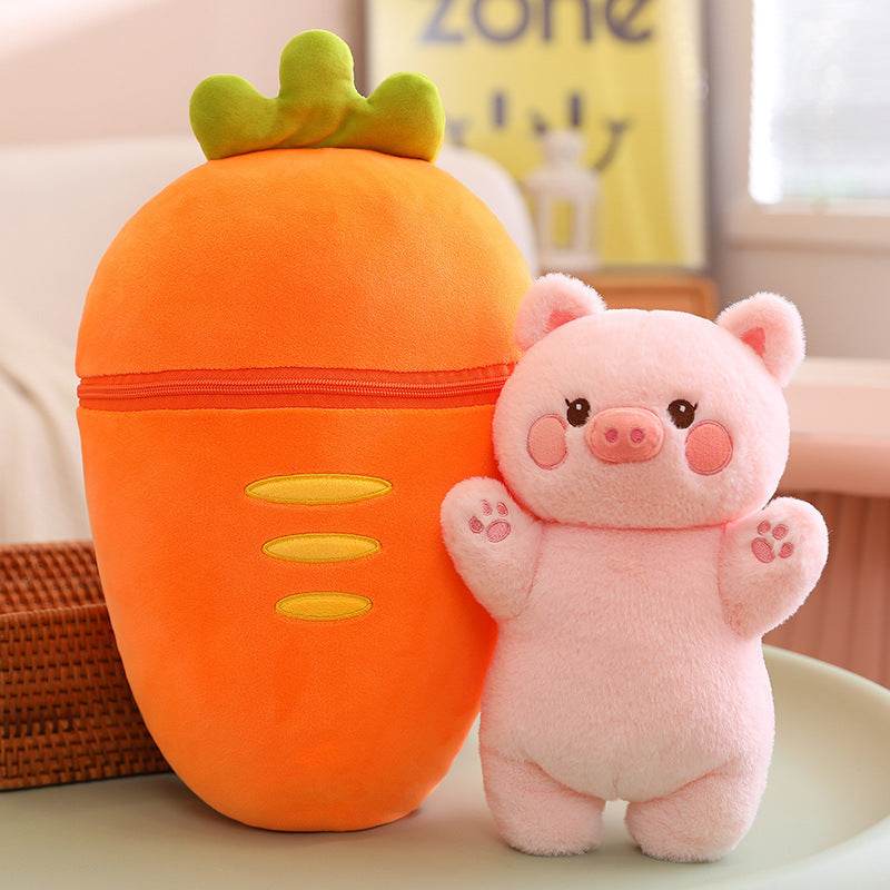 Adorable Piggy Bunny Plush Toy with Surprise Inside - Perfect for Kids' Birthday Gifts, Easter Basket Stuffers & Nursery Decor