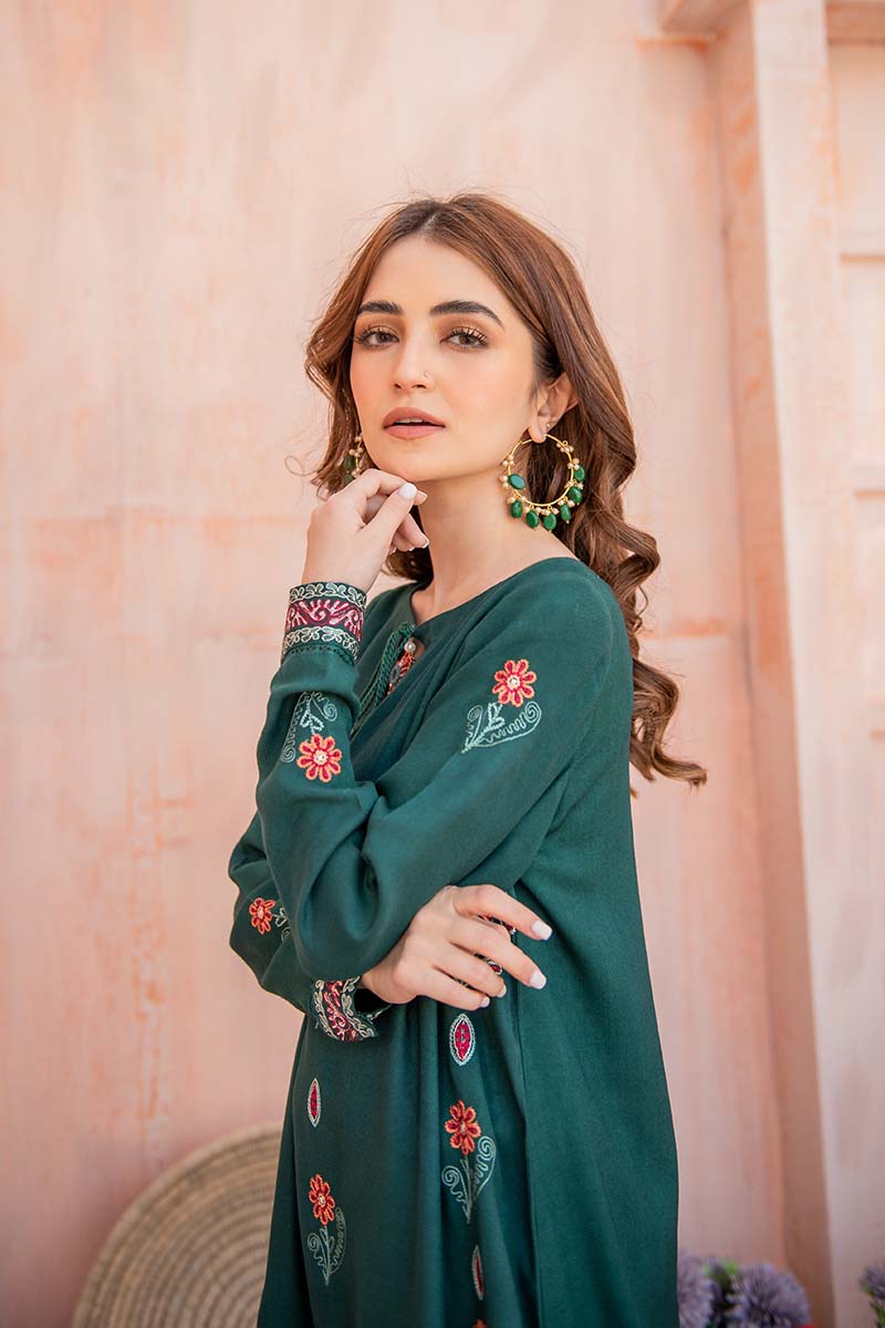 JANAAN Embroidered Women's Blouse - Elegant Floral Design, Breathable Cotton, Casual & Formal Wear for Office, Party, and Everyday Outfits