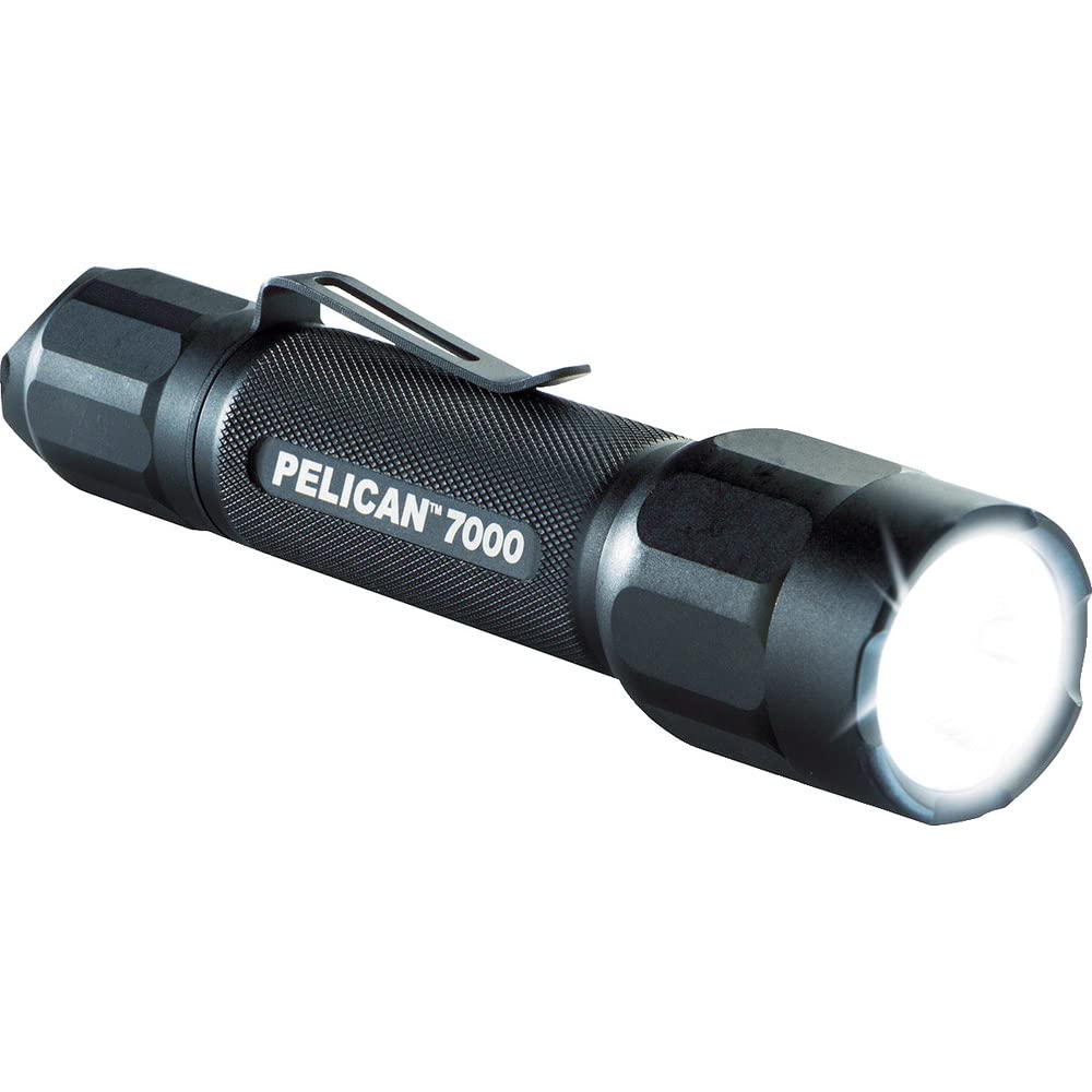 Pelican 7000 Tactical LED Flashlight - 1000 Lumens, Waterproof, Durable Black Flashlight for Camping, Hiking & Emergency Use