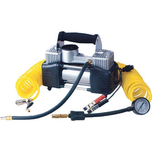 12V 150PSI Heavy Duty Dual Cylinder Air Compressor for Car Tires, Trucks, SUVs & Inflatables - Portable & Powerful