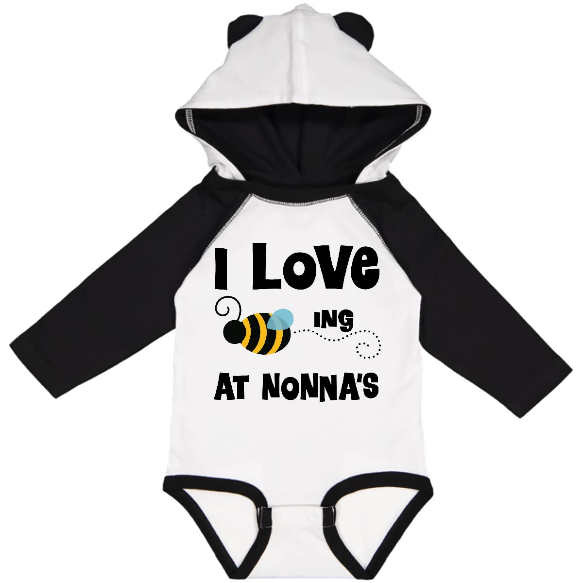 Inktastic Nonna's House Bee Long Sleeve Baby Bodysuit - Adorable Bee-Themed Outfit for Newborns & Infants - Perfect for Family Photos, Baby Showers & Everyday Wear