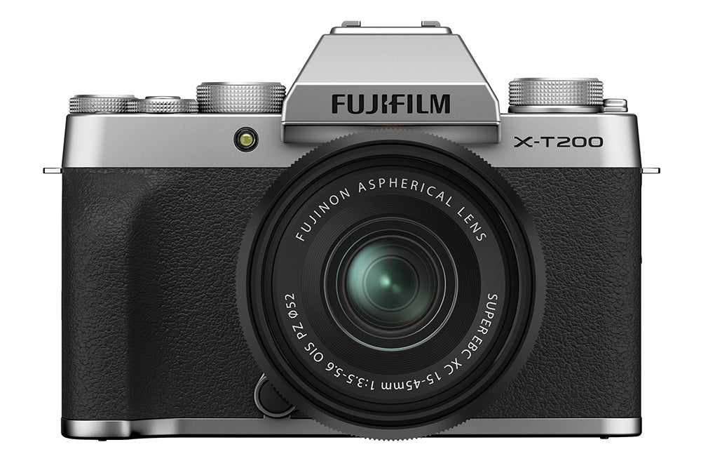FUJIFILM X-T200 Mirrorless Digital Camera with XC15-45mm Lens Kit (Silver) - Perfect for Travel Photography & Vlogging