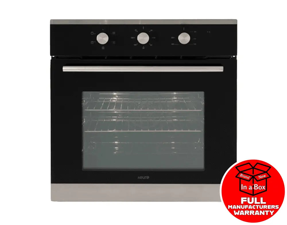 Euro EO604SX 60cm Built-in Fan Forced Electric Oven - Perfect for Baking, Roasting & Cooking in Modern Kitchens