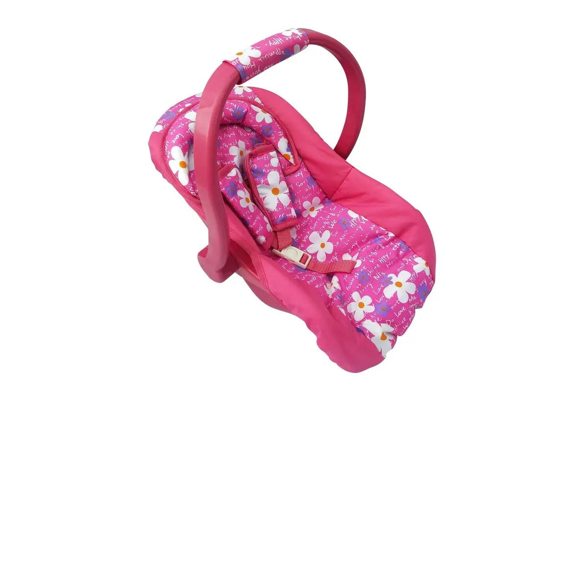 Playworld Doll Car Seat - Pink Baby Doll Accessories for Pretend Play & Role Play | Perfect for Kids' Toy Cars & Strollers