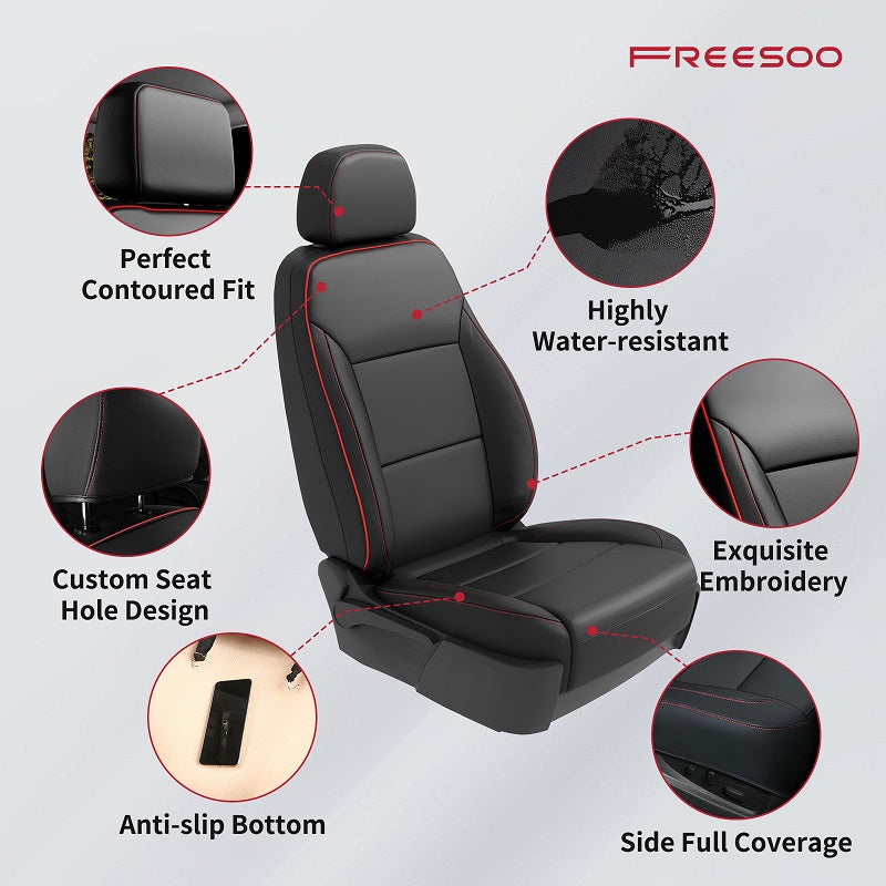 Universal Chevrolet Silverado Seat Covers 2019-2024 | Perfect Fit for 40/60 Rear Seats | Model Q350282 | Durable Protection for Trucks & Off-Road Adventures