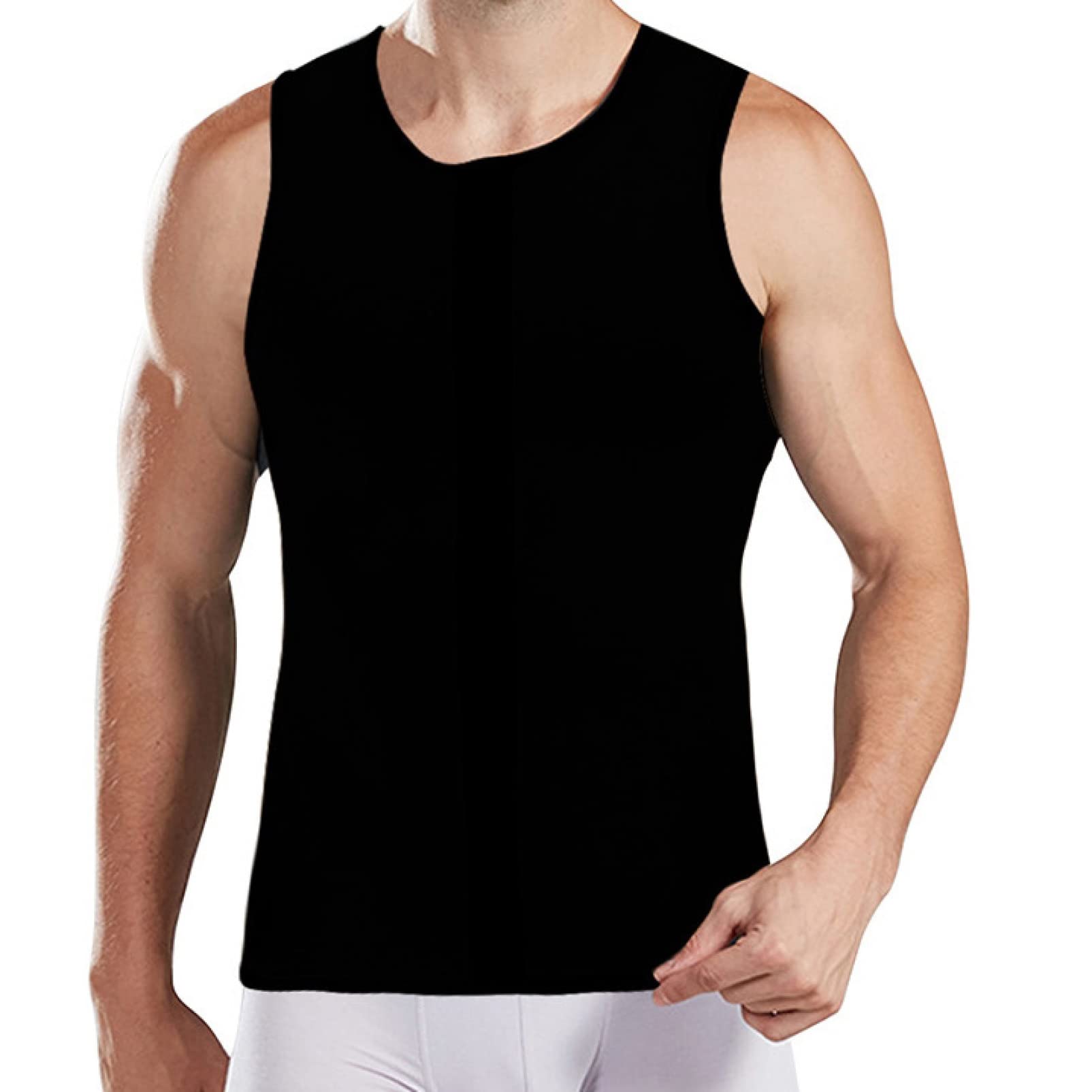 EBRICON Men's Body Shaper Slimming Belt & Vest - Waist Trainer for Fat Burning, Sweat Waist Corset, Abdomen Shapewear - Perfect for Workout, Gym & Weight Loss