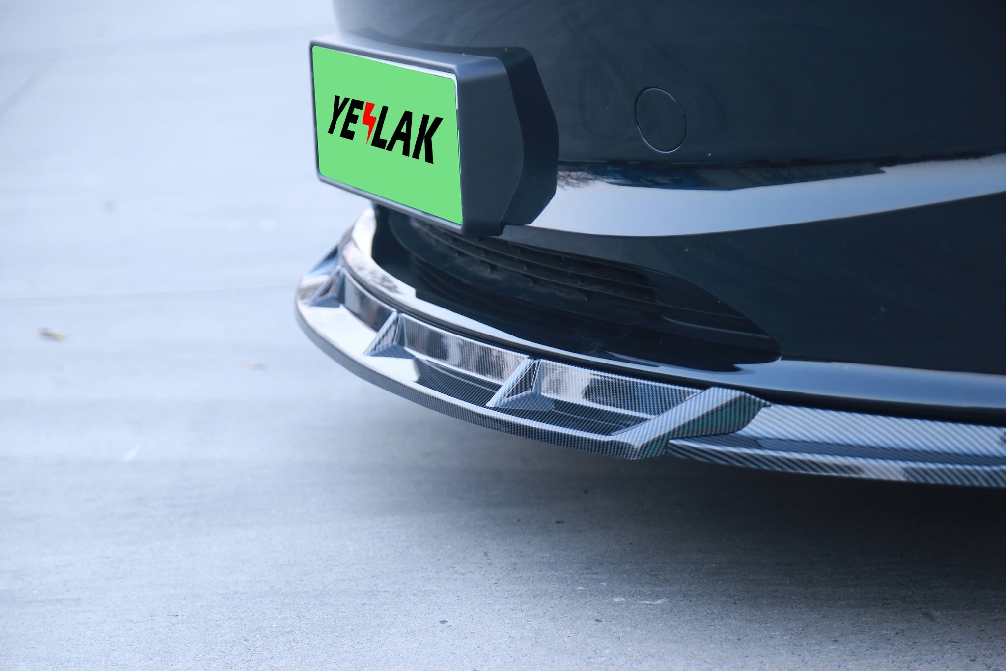 2024 Tesla Model 3 Highland Aero Front Lip Spoiler Kit (3-Piece) - Carbon Fiber Style - Enhanced Aerodynamics & Sporty Look - Perfect for Street Racing & Car Shows