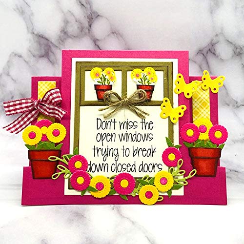 Window Phrases Die Set for Card-Making and Scrapbooking by The Stamps of Life - Windows2Stamp Die Cuts for DIY Craft Projects and Handmade Greeting Cards