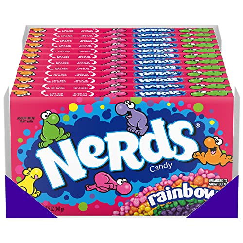 Nerds Rainbow Candy - 5oz Movie Theater Box (Pack of 12) - Perfect for Parties, Halloween Treats & Movie Nights